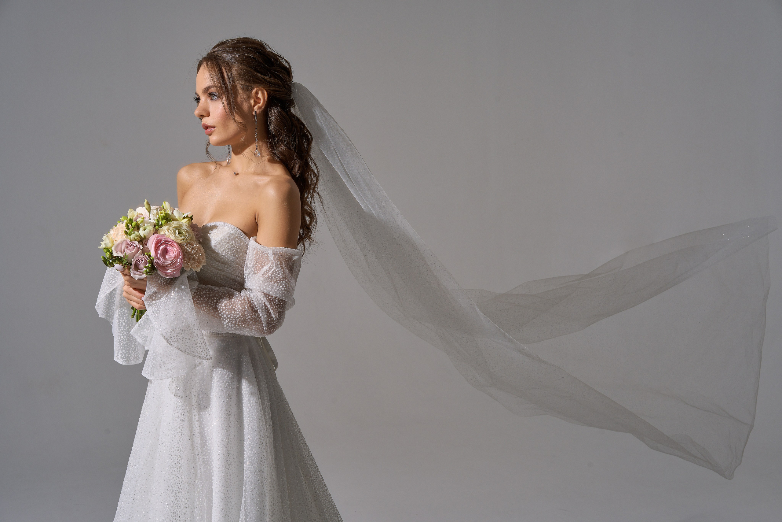 Свадебная съёмка в фотостудии