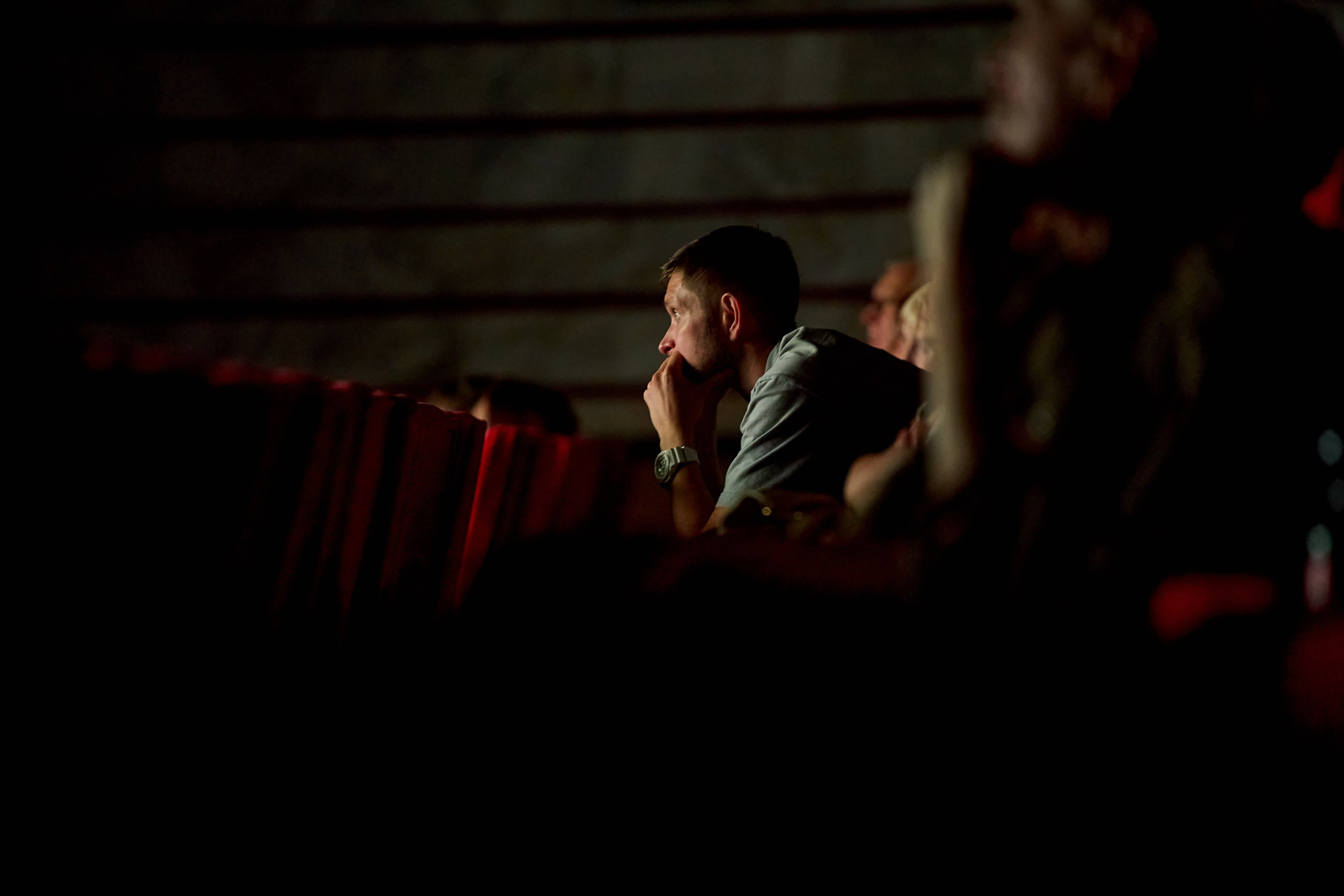 Spectator at the screening of the film "AIR"