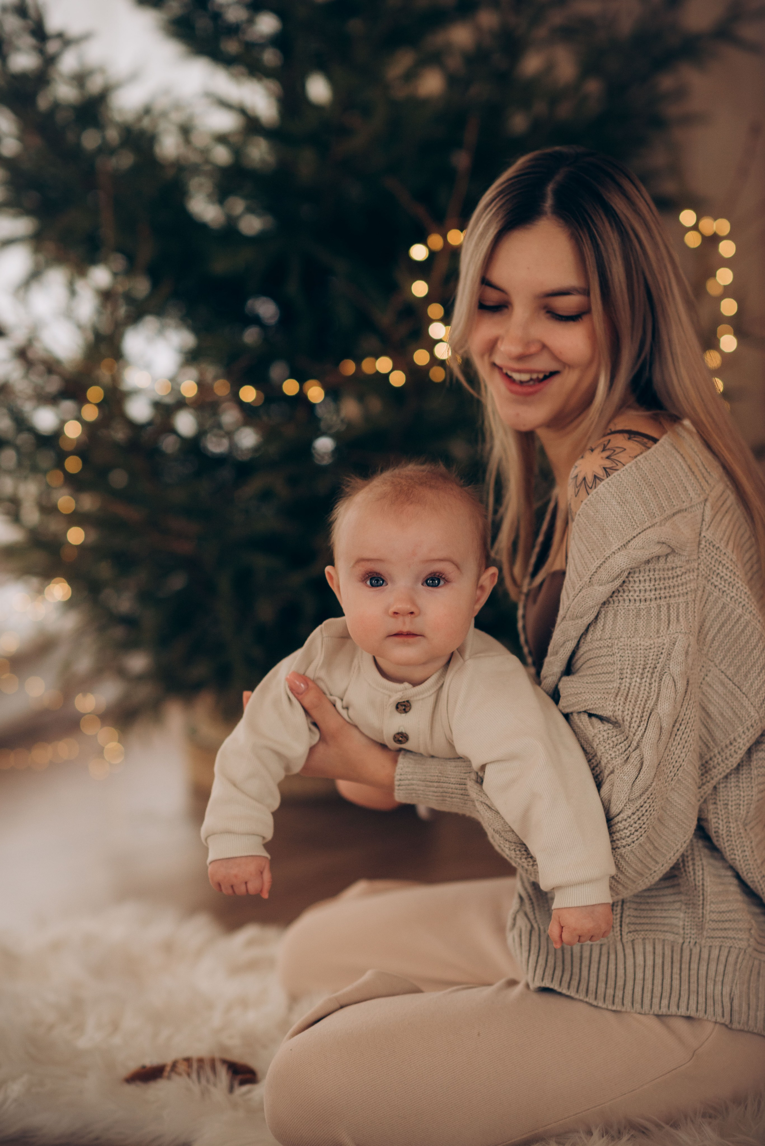 Семейная новогодняя фотосессия в студии. Семейный фотограф в Домодедово и Москве Елена Пичугина