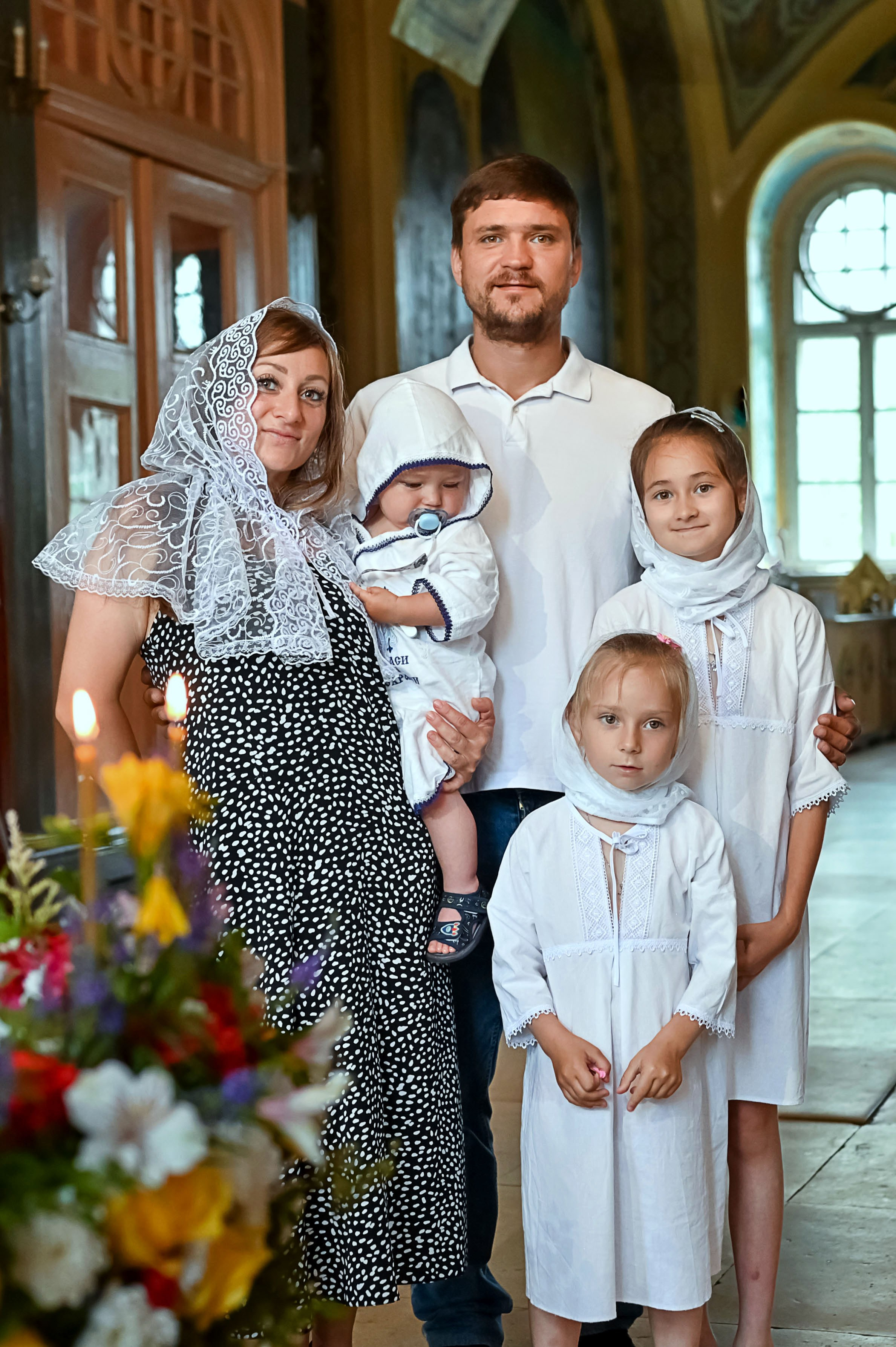 Крещение Владимира, Полины Вероники. Семейный фотограф в г. Воскресенск Наталия Молева