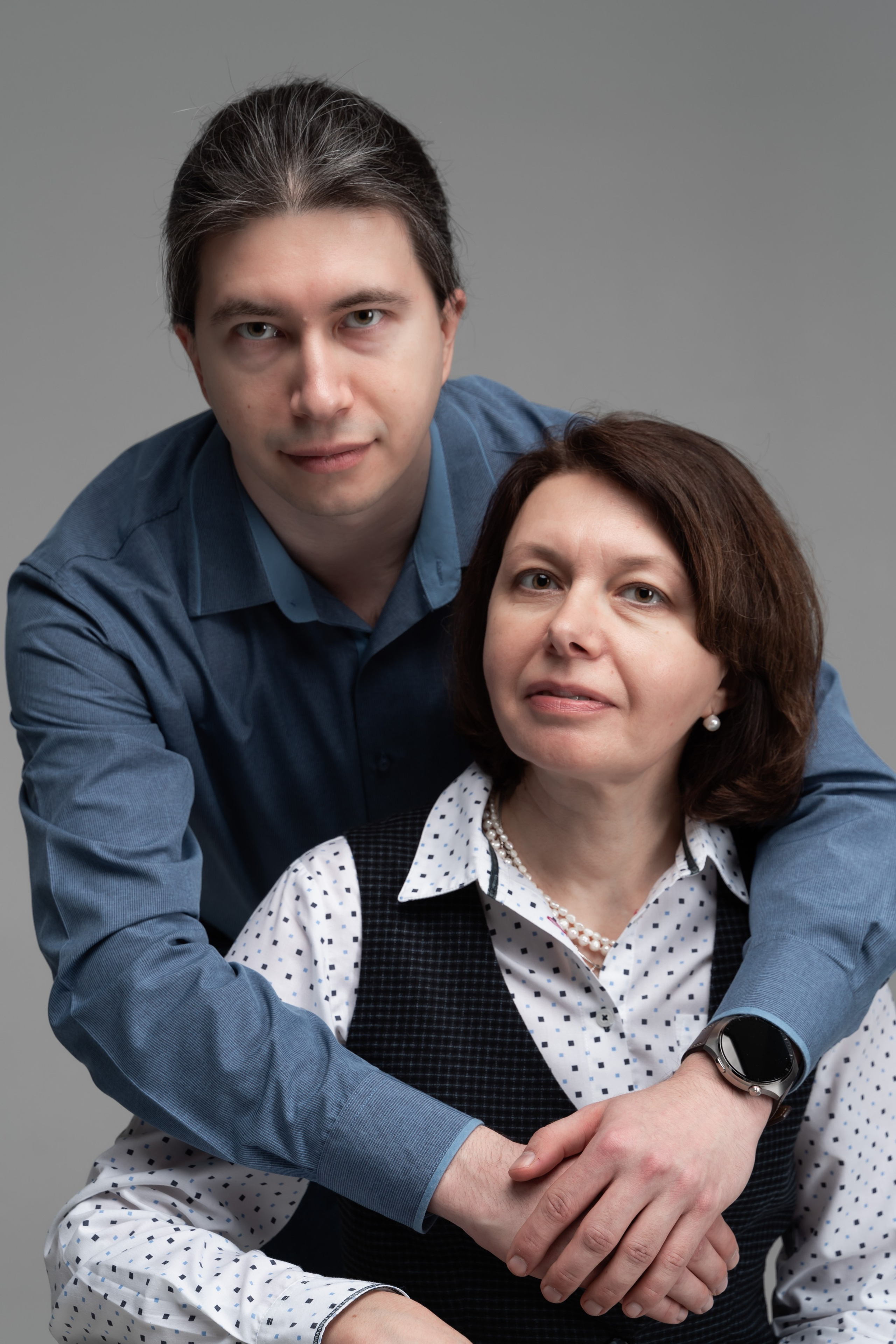 Семейная фотосессия в студии Стелла для Александра и Татьяны. Свадебный и семейный фотограф в Омске Белозерова Александра