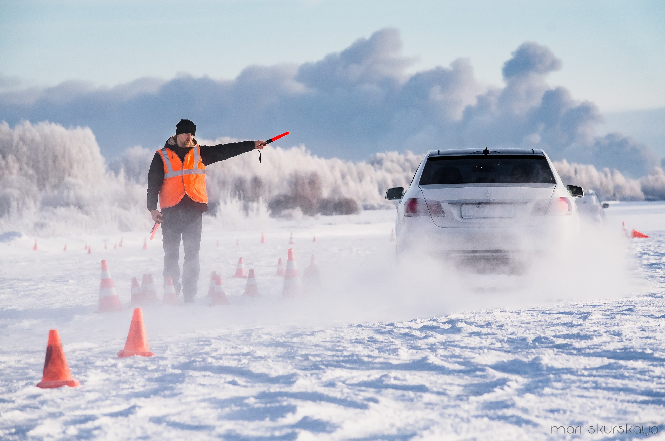 Контраварийная практика вождения автомобиля. Мотофотограф в Санкт-Петербурге Мария Скурская