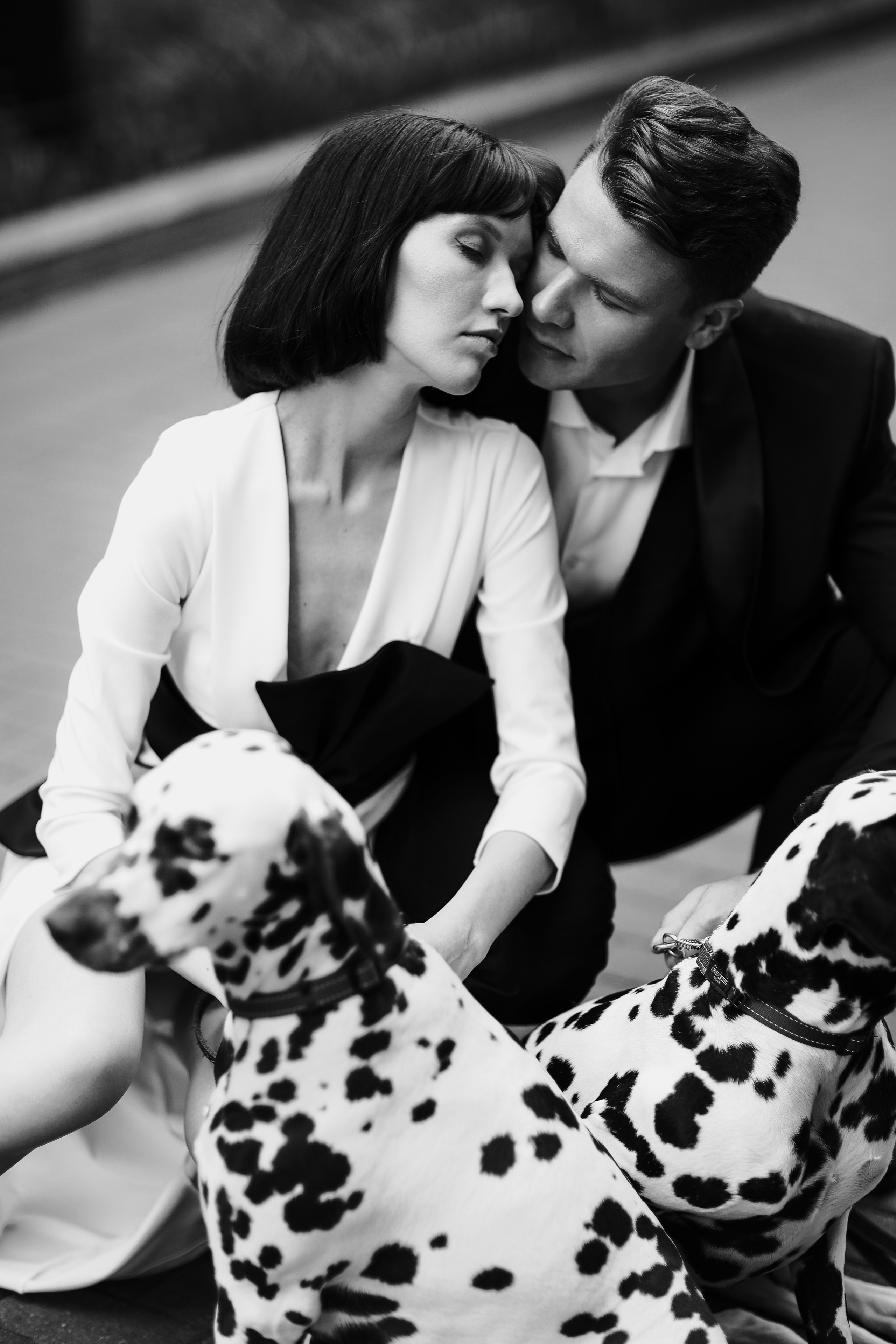 Свадебная прогулка с далматинцами. Свадебный и love story фотограф в Санкт-Петербурге (Спб) Natali Iva