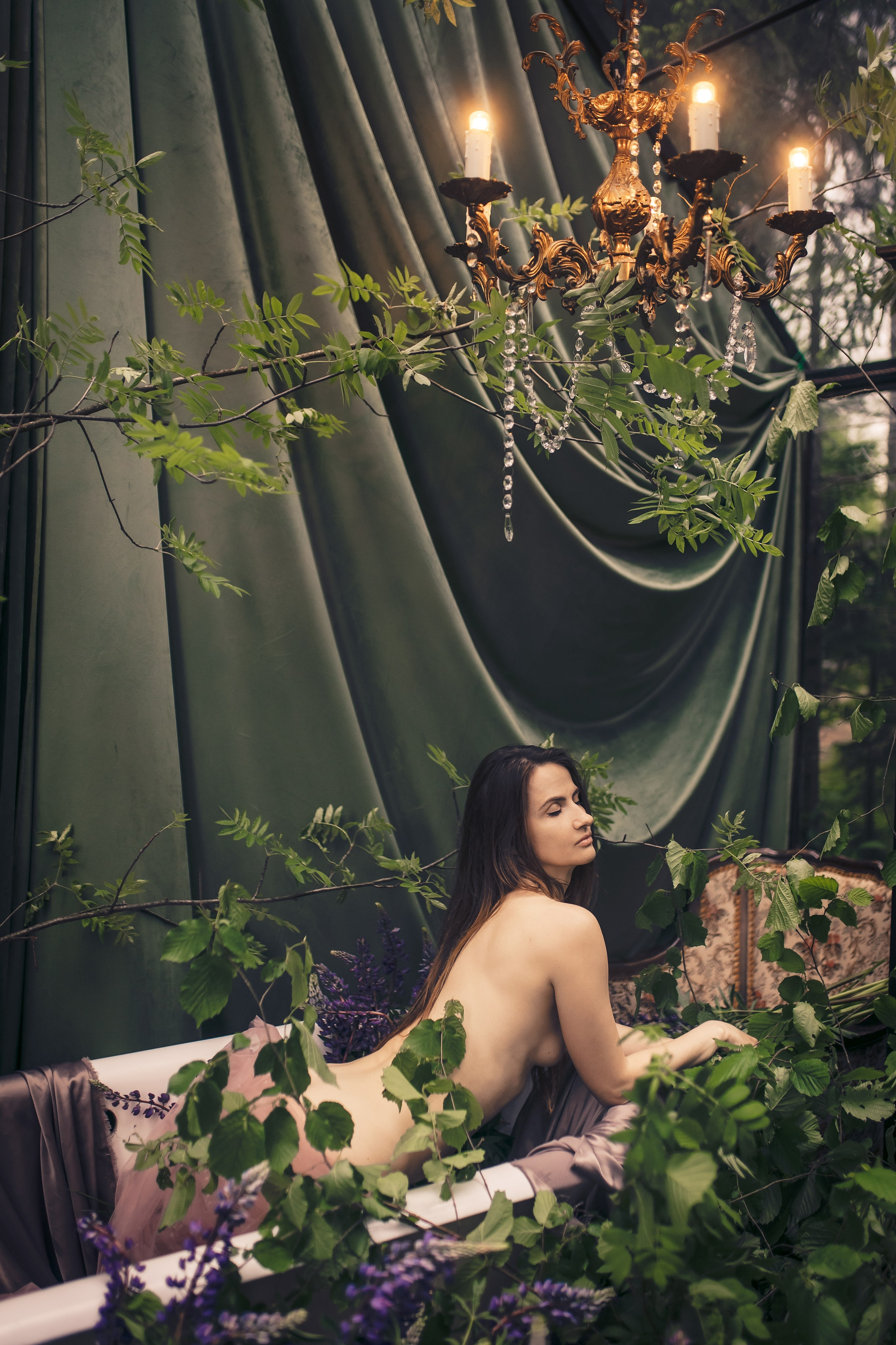 Татьяна в люпинах. Фотограф в Москве Наталья Спиридонова