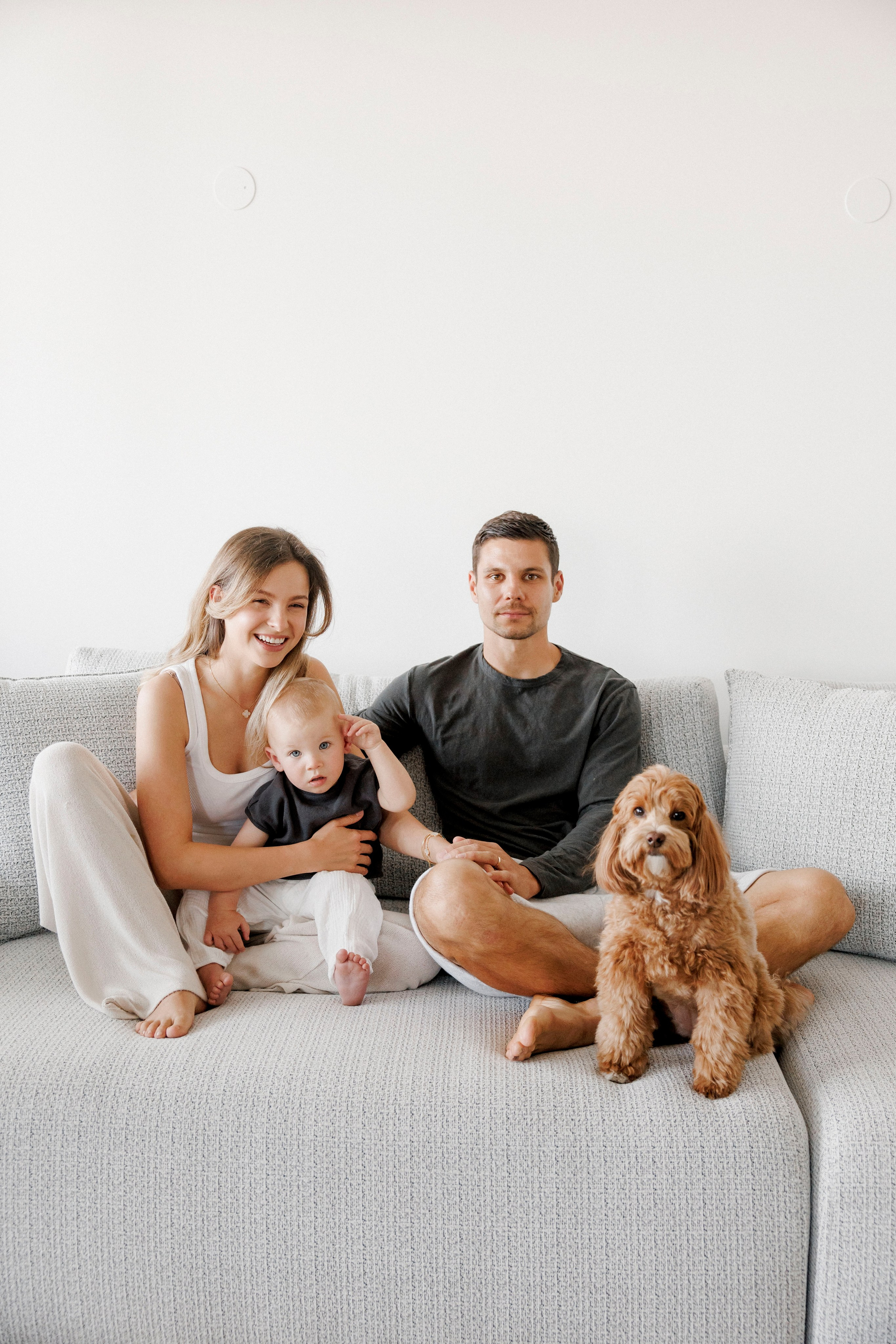 One year old at home. Wedding and family photographer