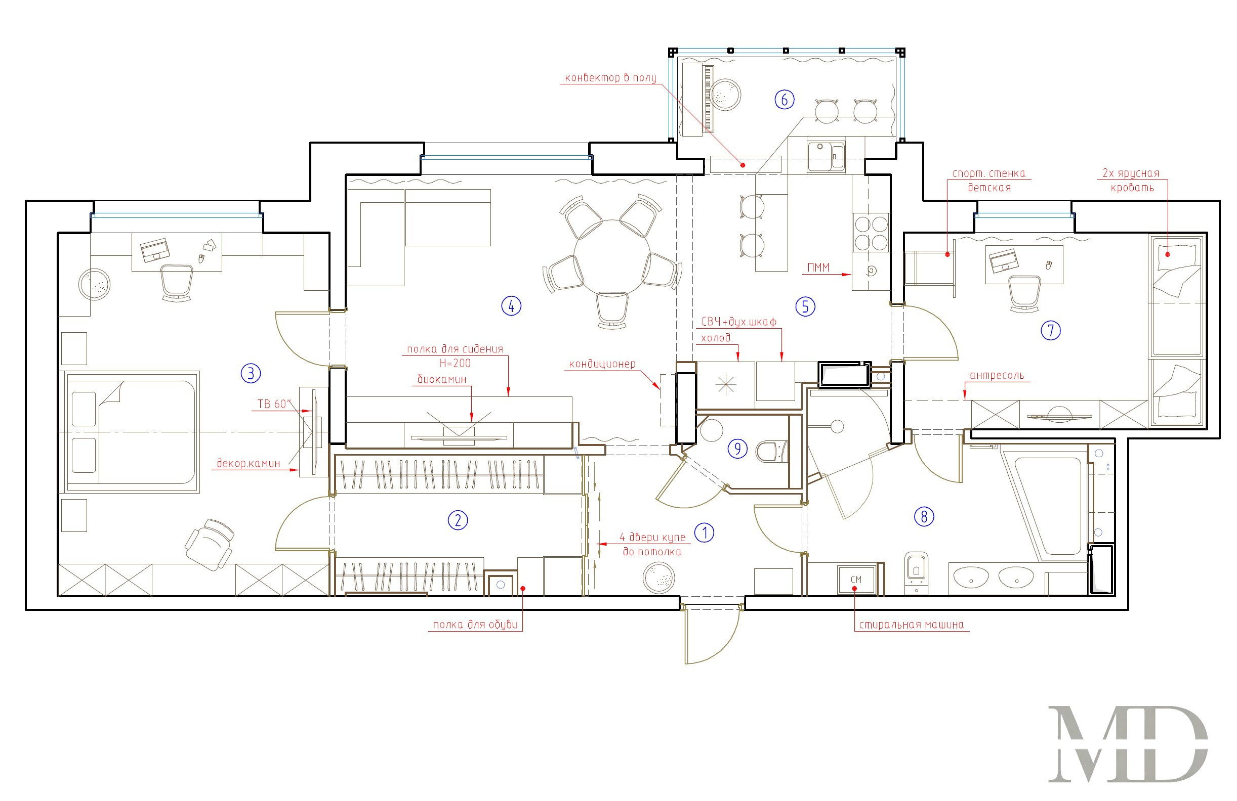 Объект на Петергофском шоссе. Дизайнер интерьеров в Спб Григорьева Майя
