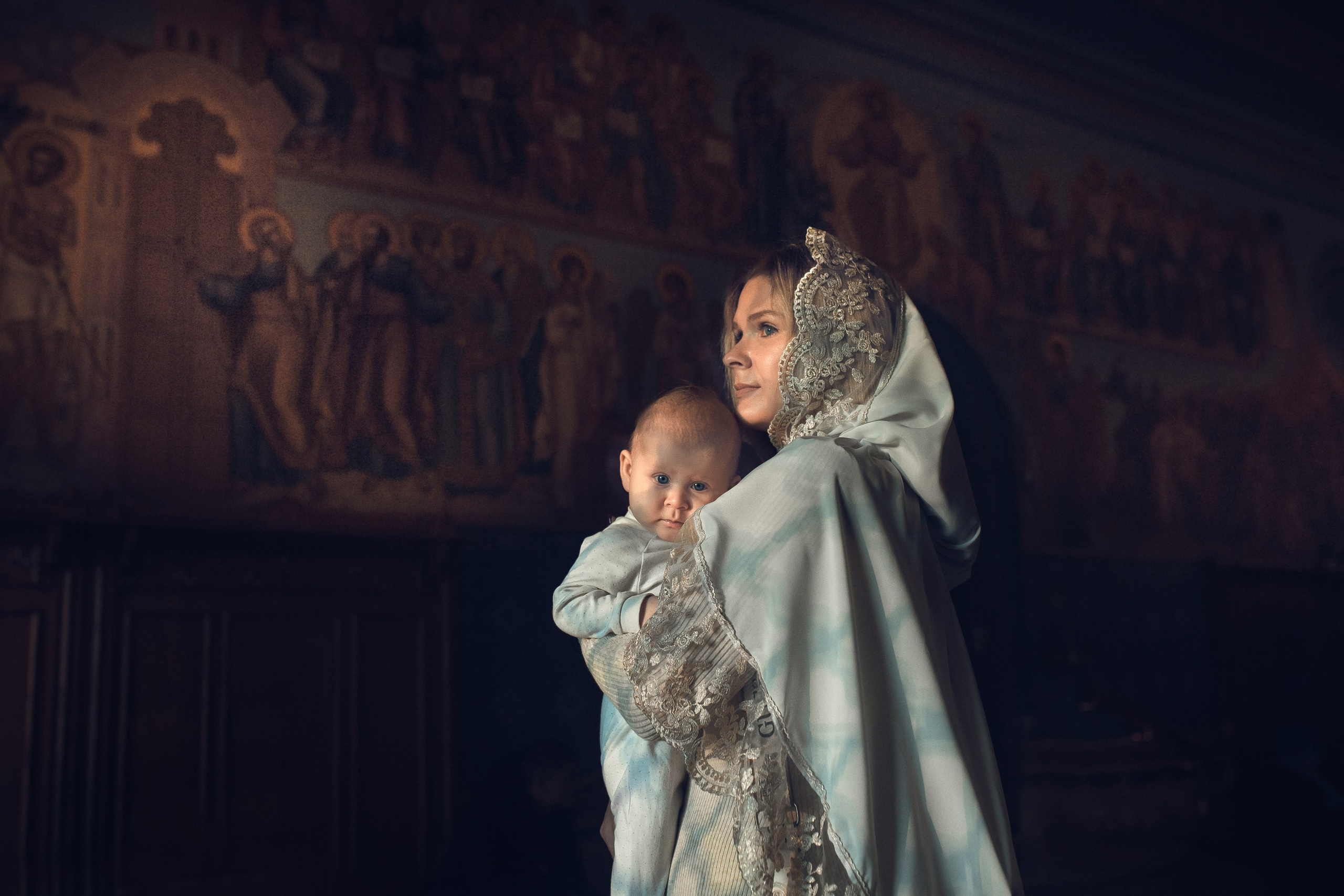 Крещение Екатерины в Троицком соборе Саратова. Фотограф на крещение в Саратове Марина Грушина