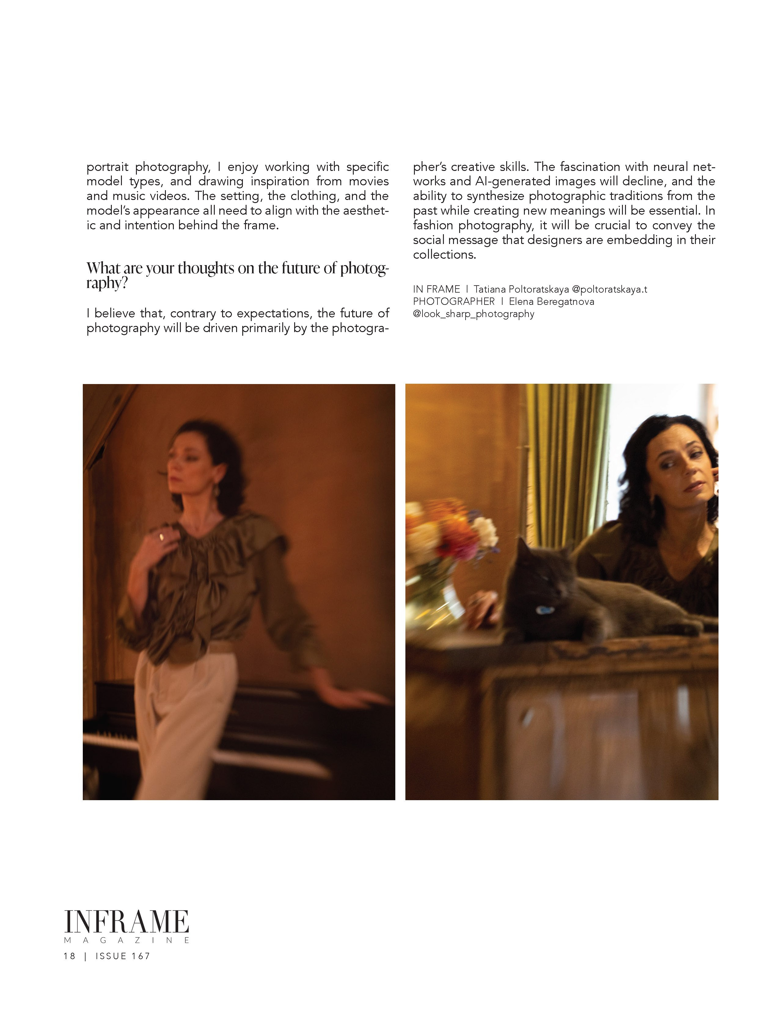 Editorial. Elena Beregatnova. Documentary and art photographer