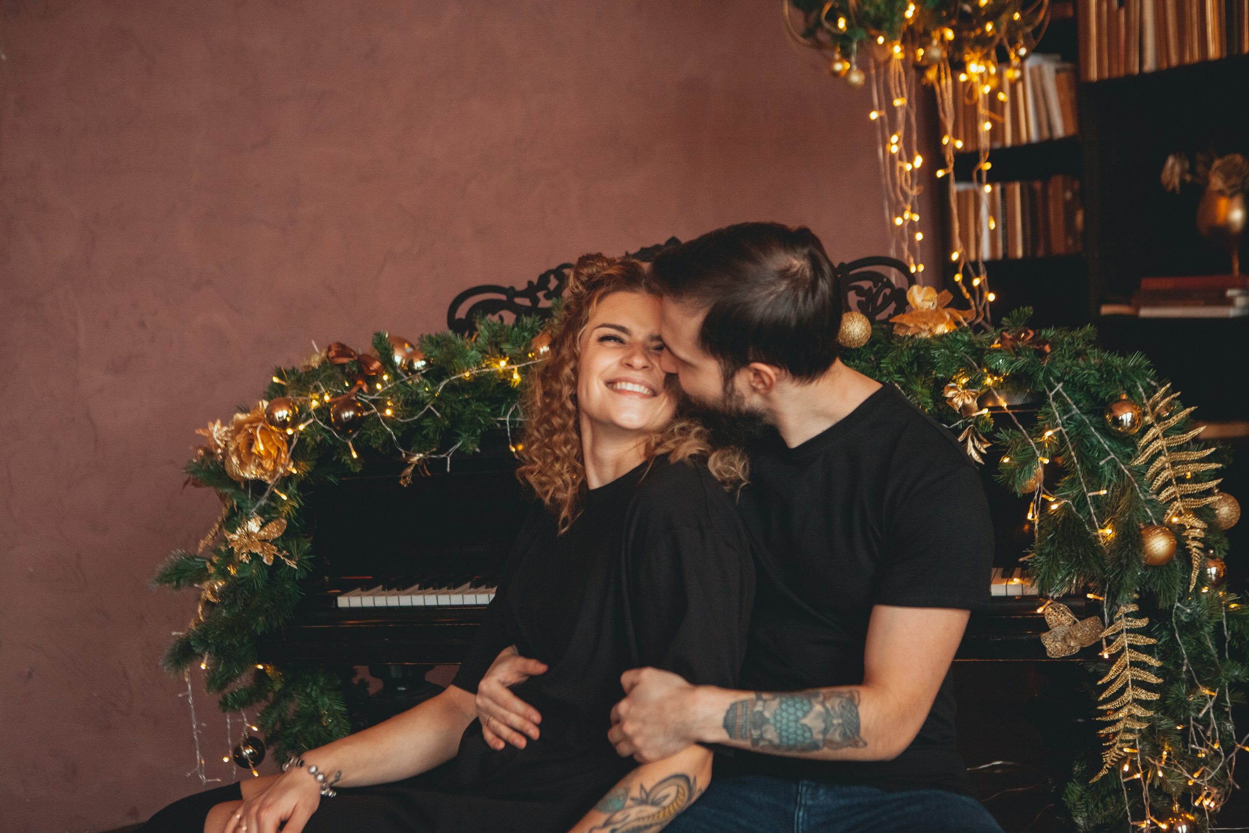 Новогодняя семейная фотосессия в студии. Фотограф Ольга Ефремова