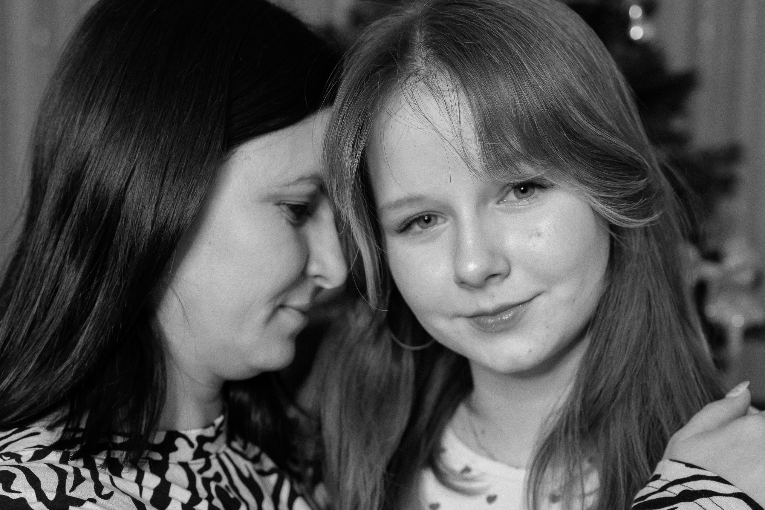 Семейная новогодняя фотосессия дома