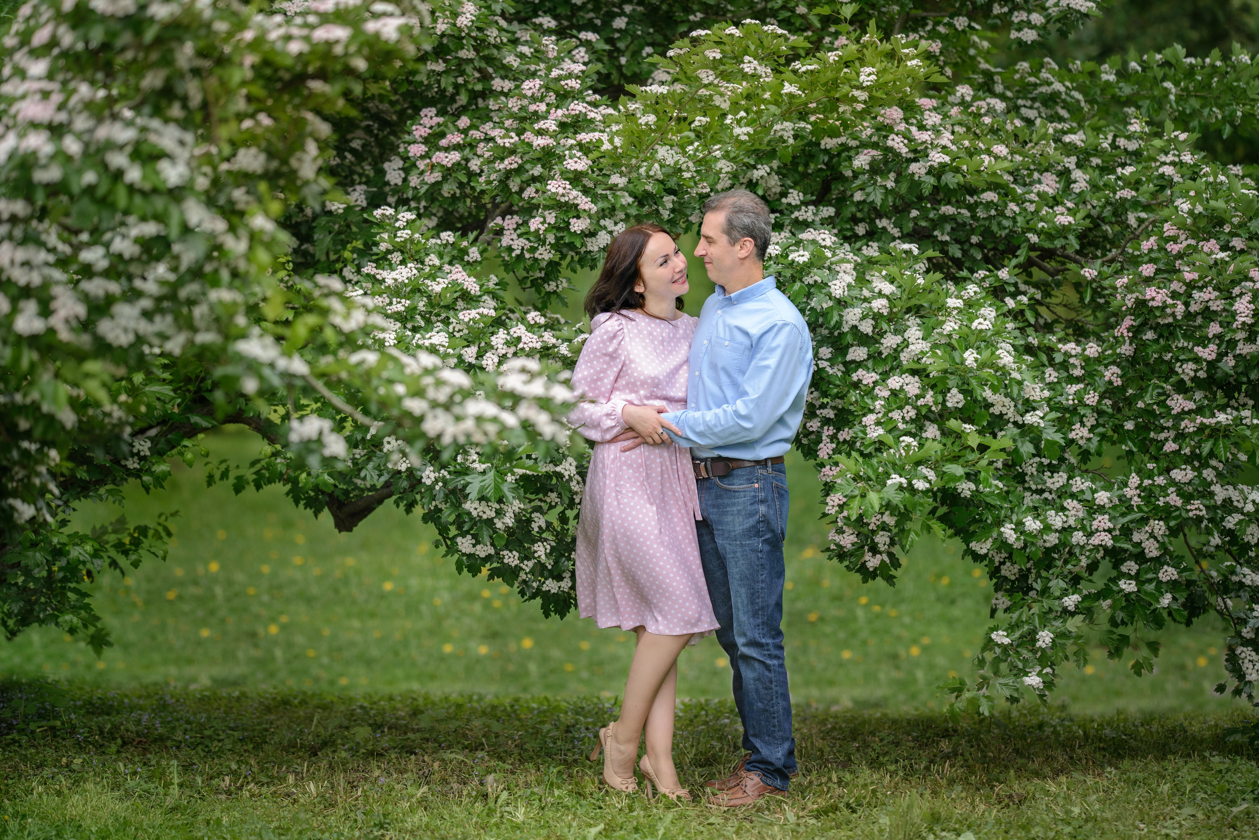 Семья Анастасии в Ботаническом саду