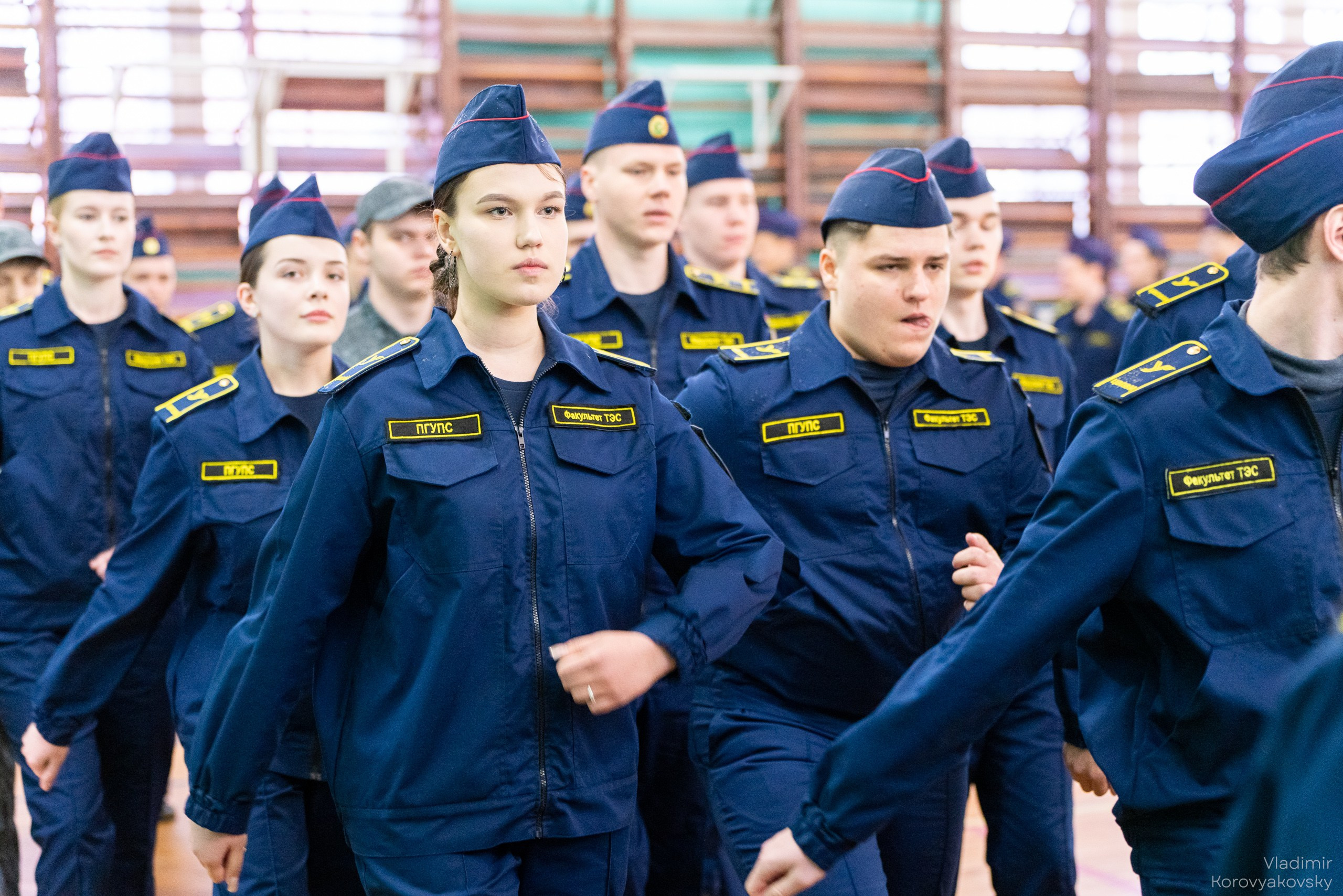 Торжественное закрытие курса военной подготовки. Фотограф Владимир Коровяковский
