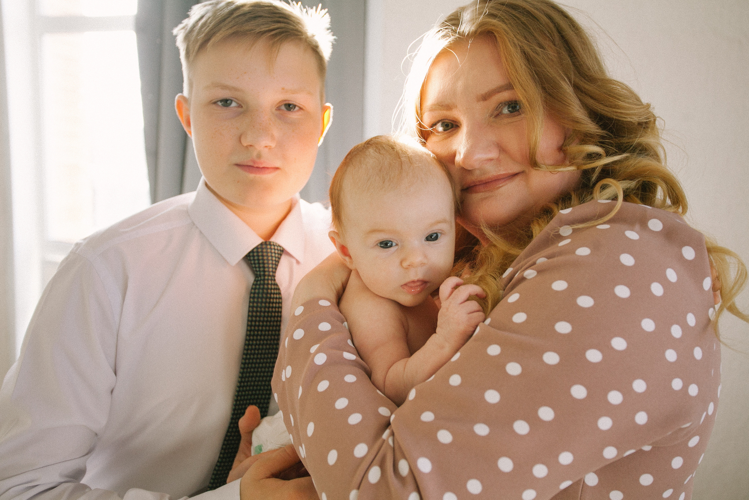 мама сын и малышка фотосессия