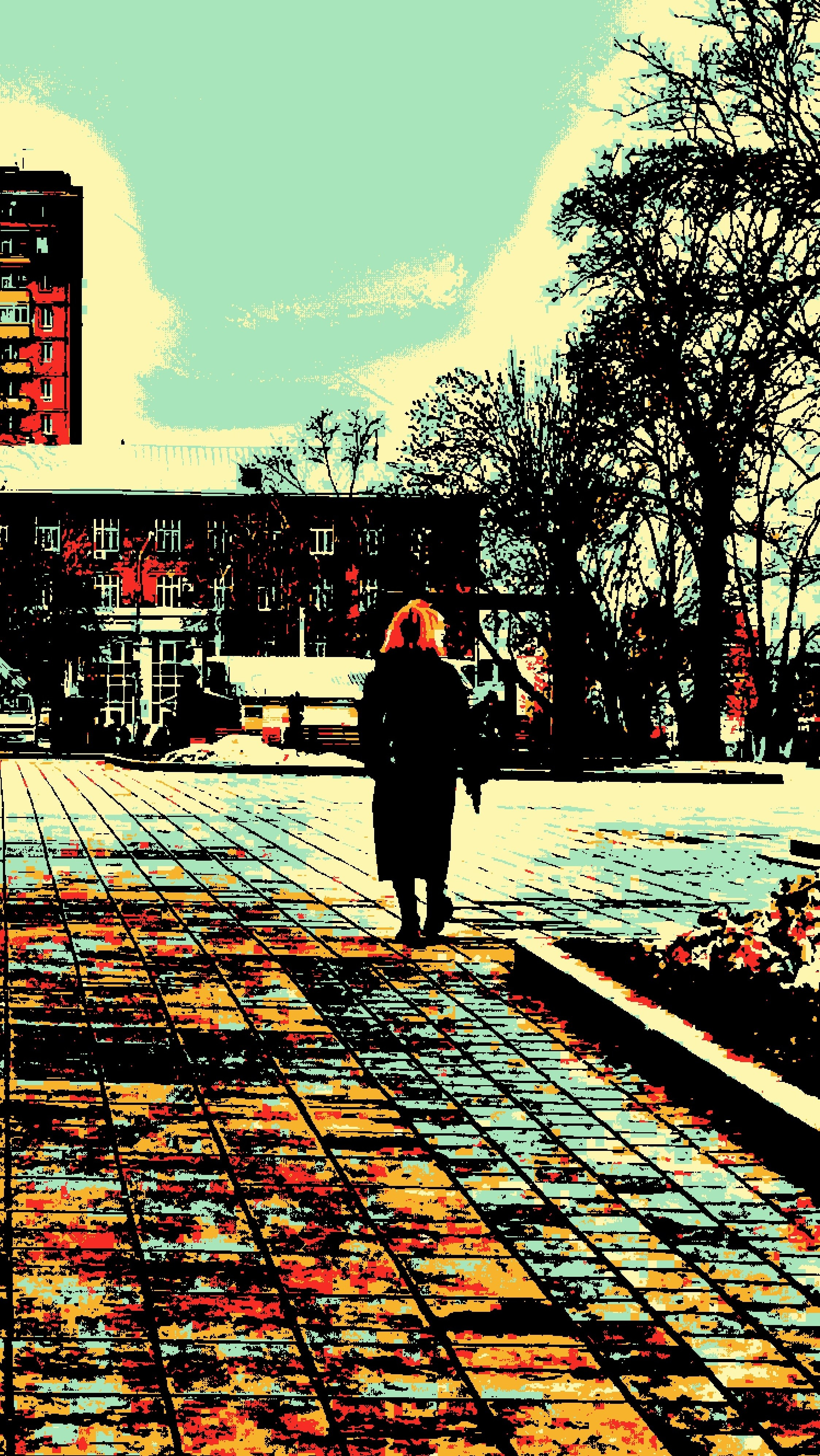 В движении. Визуальный арт пиксельный художник Василь Пиксель