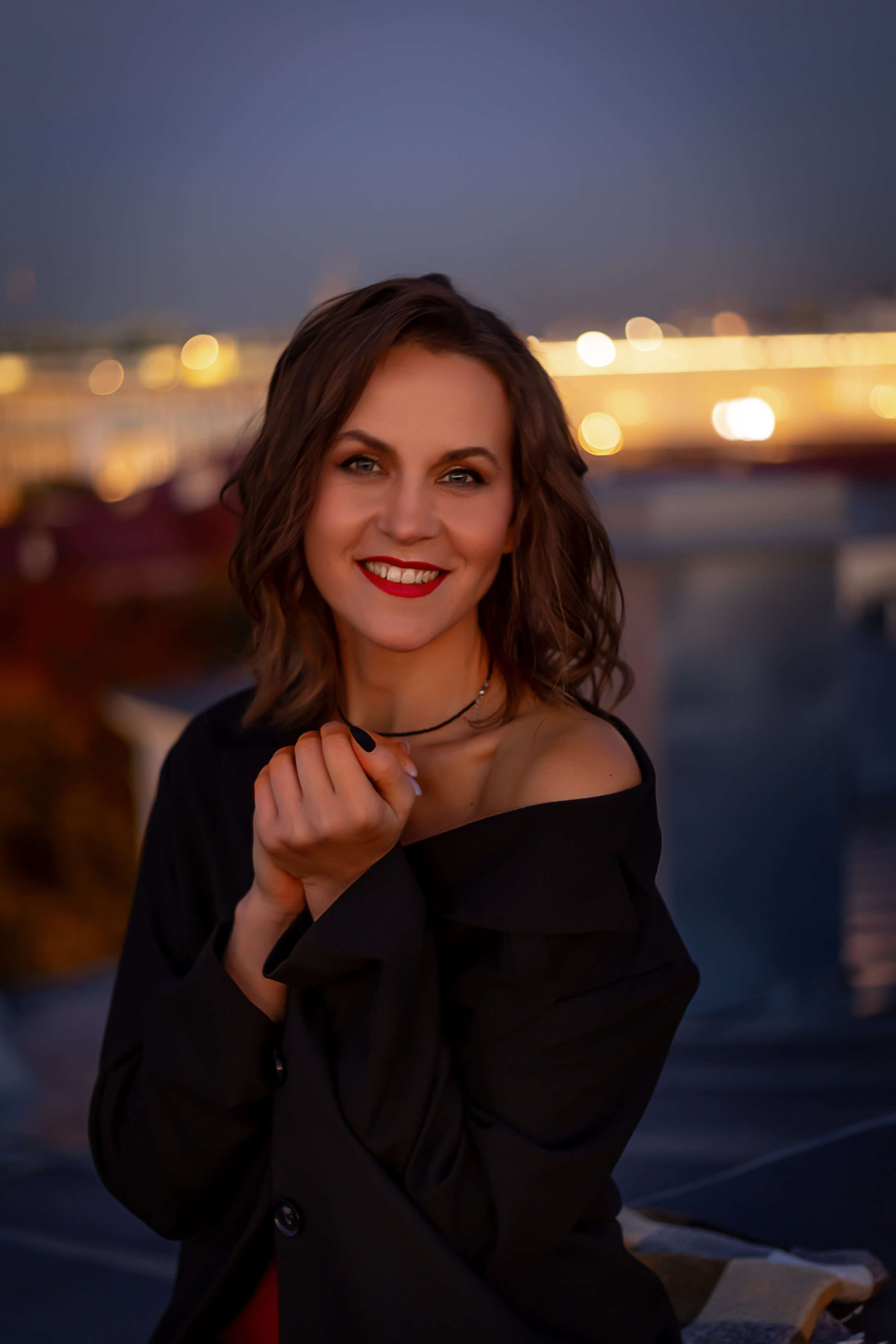 Женская съемка на крыше в закате. Фотограф в Санкт-Петербурге Анастасия Полякова