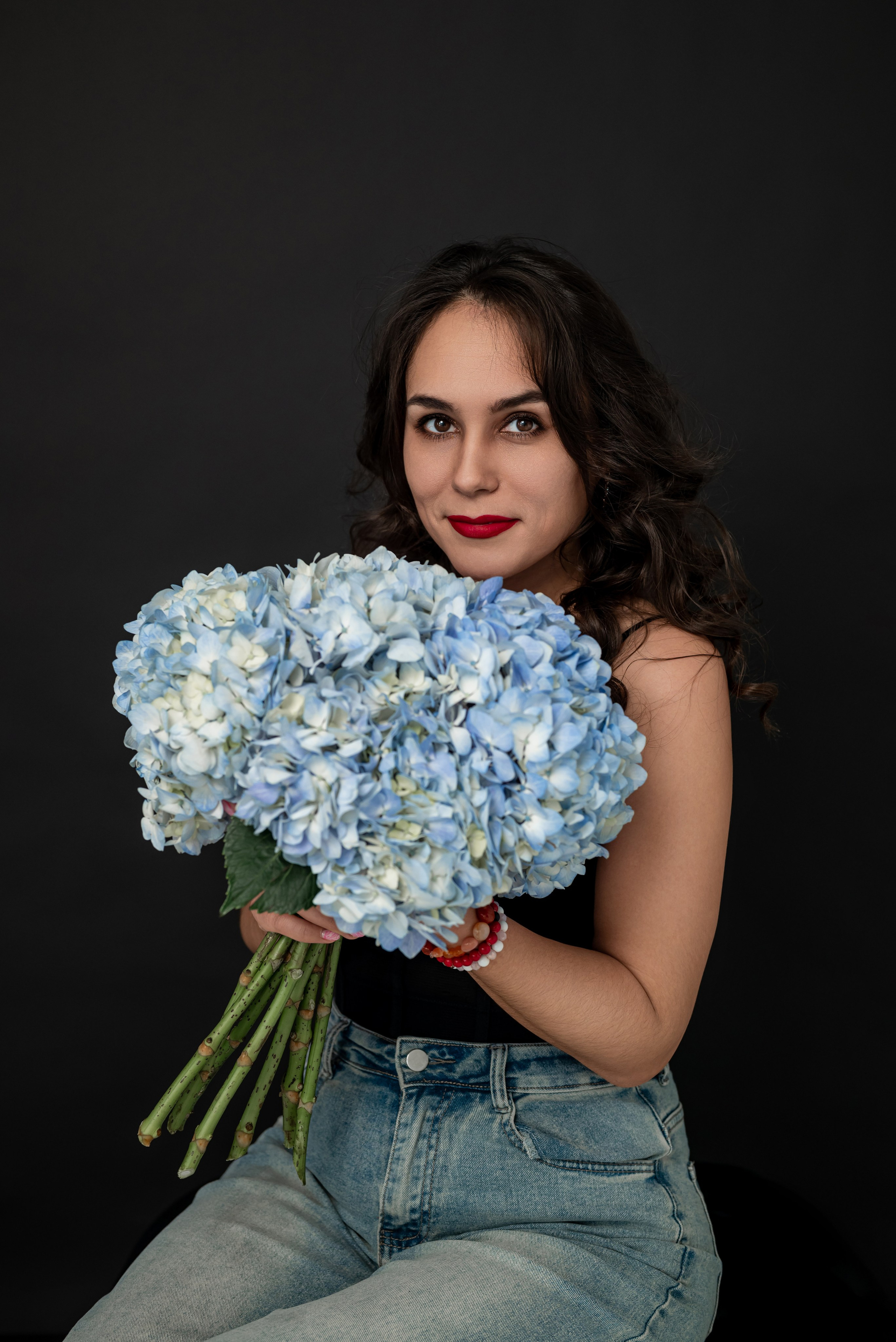 Фотопроект с голубыми гортензиями. Фотограф в городе Салават