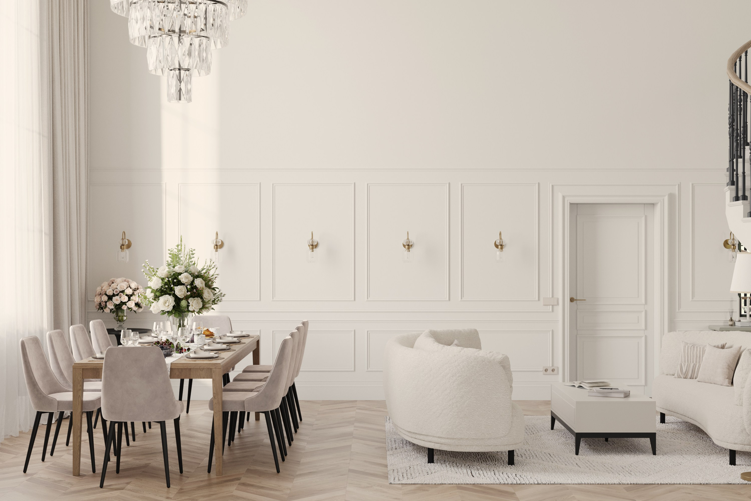 Дом 320 м² для большой семьи в Парижском стиле🤍