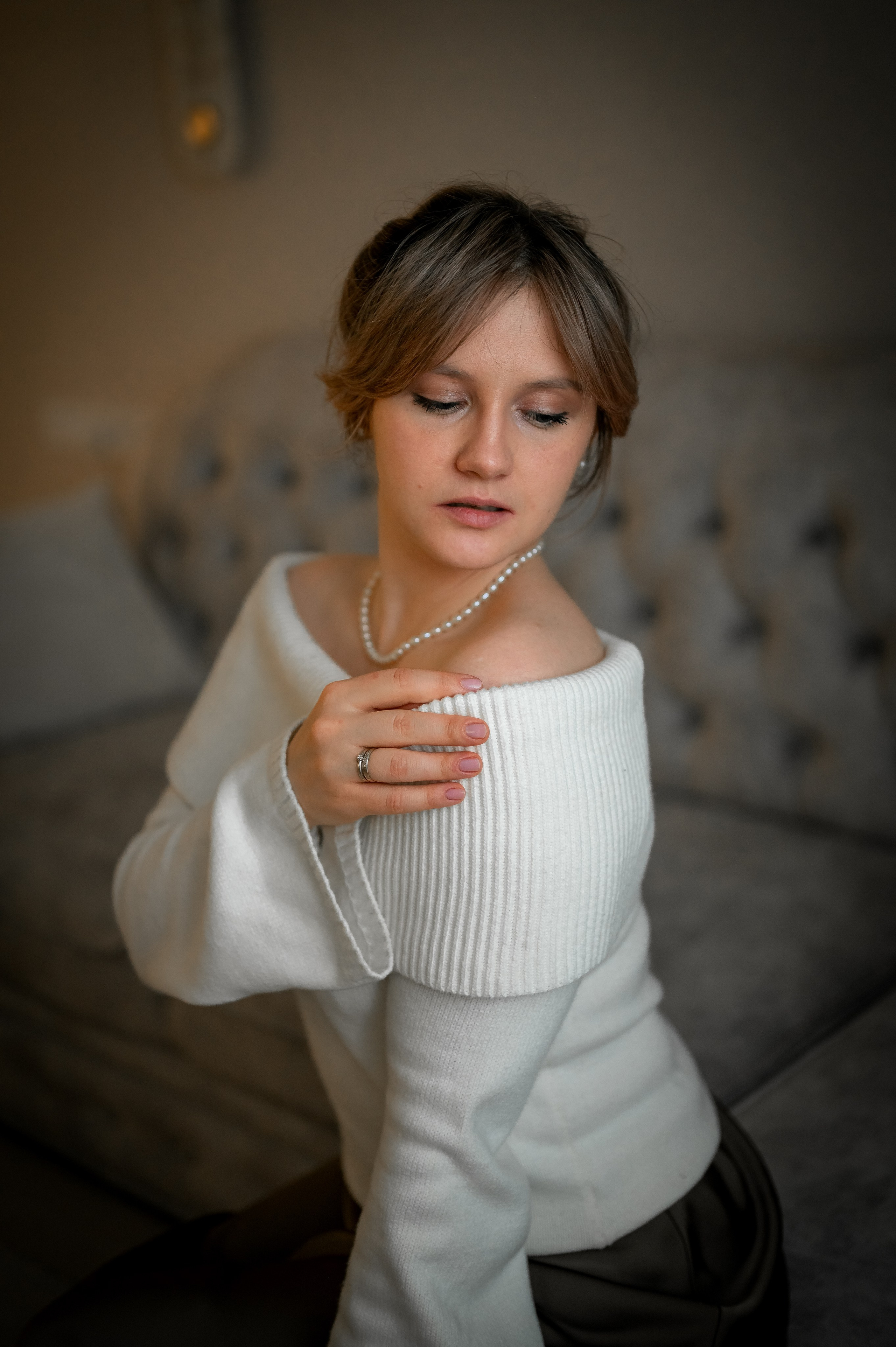 Домашняя новогодняя фотосессия. Фотограф новорождённых, семейный, школьный в городе Калуге Евгения