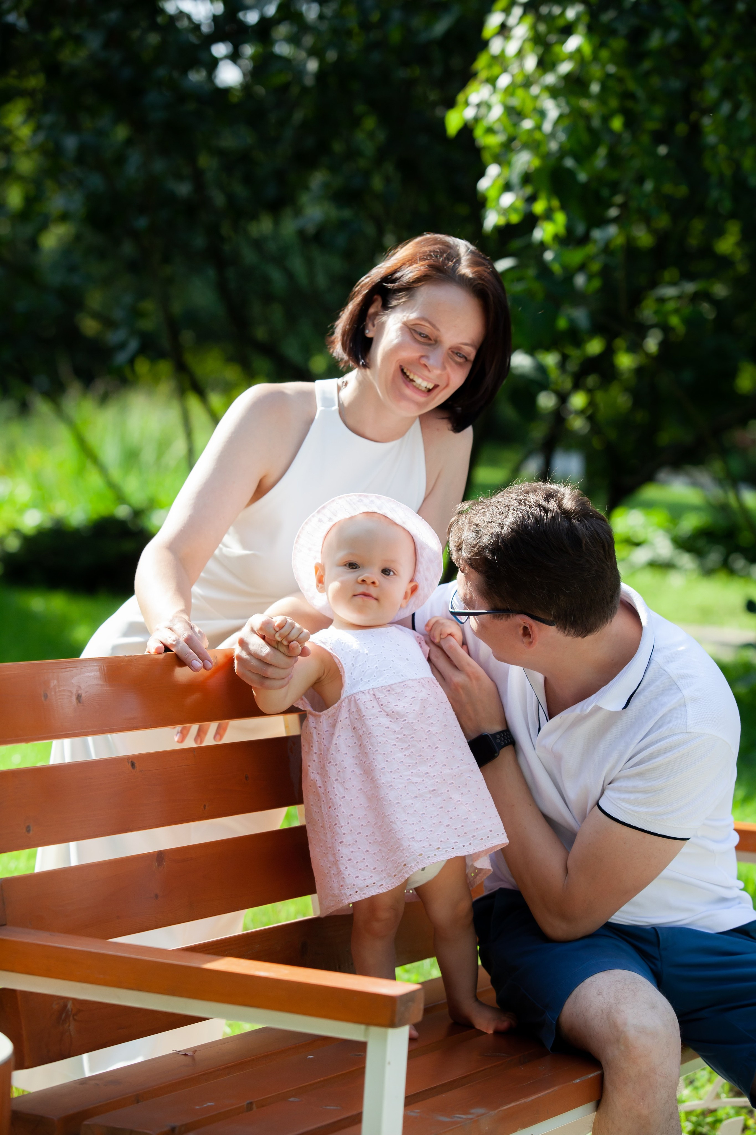 Семейная фотосессия в парке. Фотографы в Москве Светлана Устинова и Сергей Грачев
