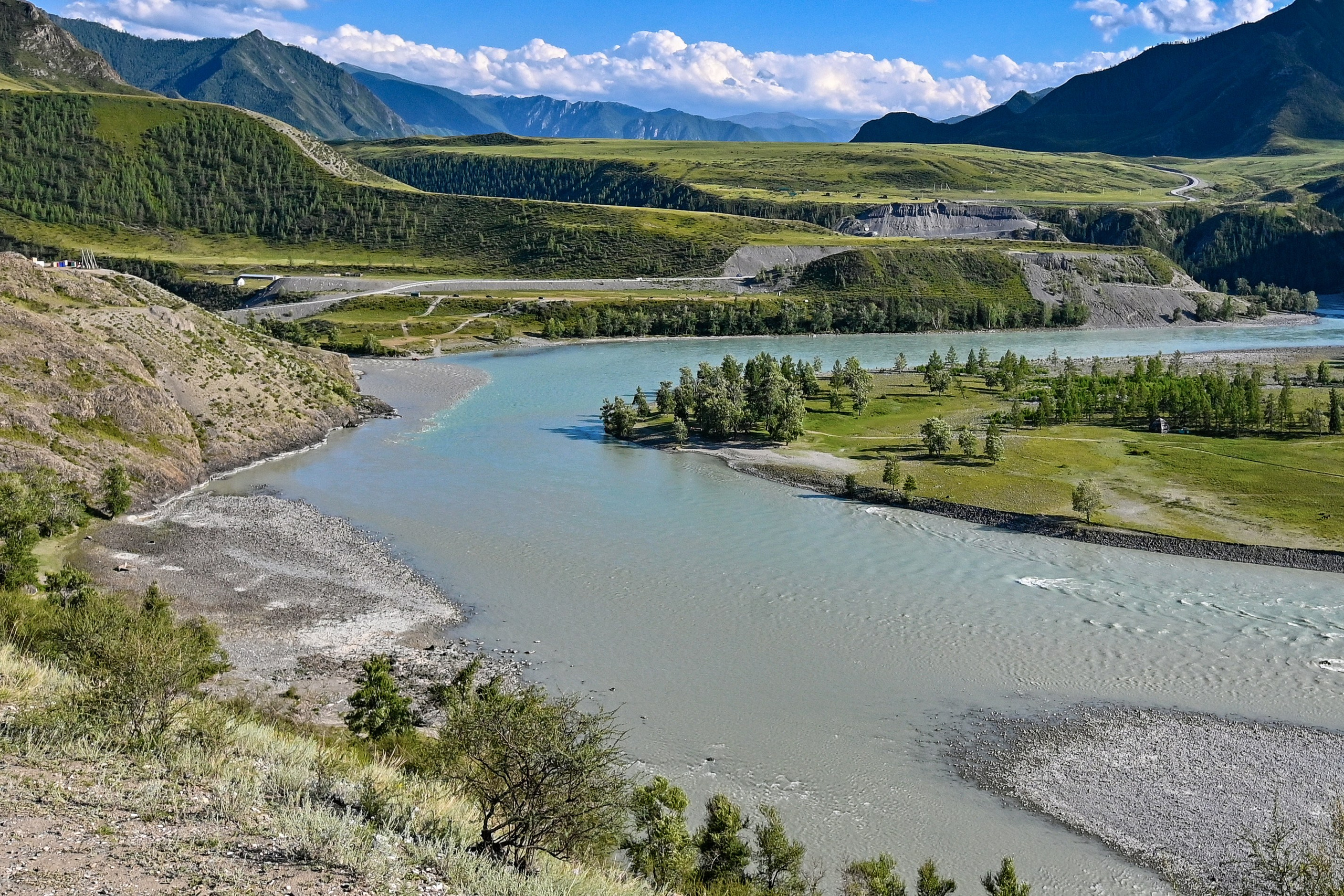 Алтай. Место слияния Чуи и Катуни.