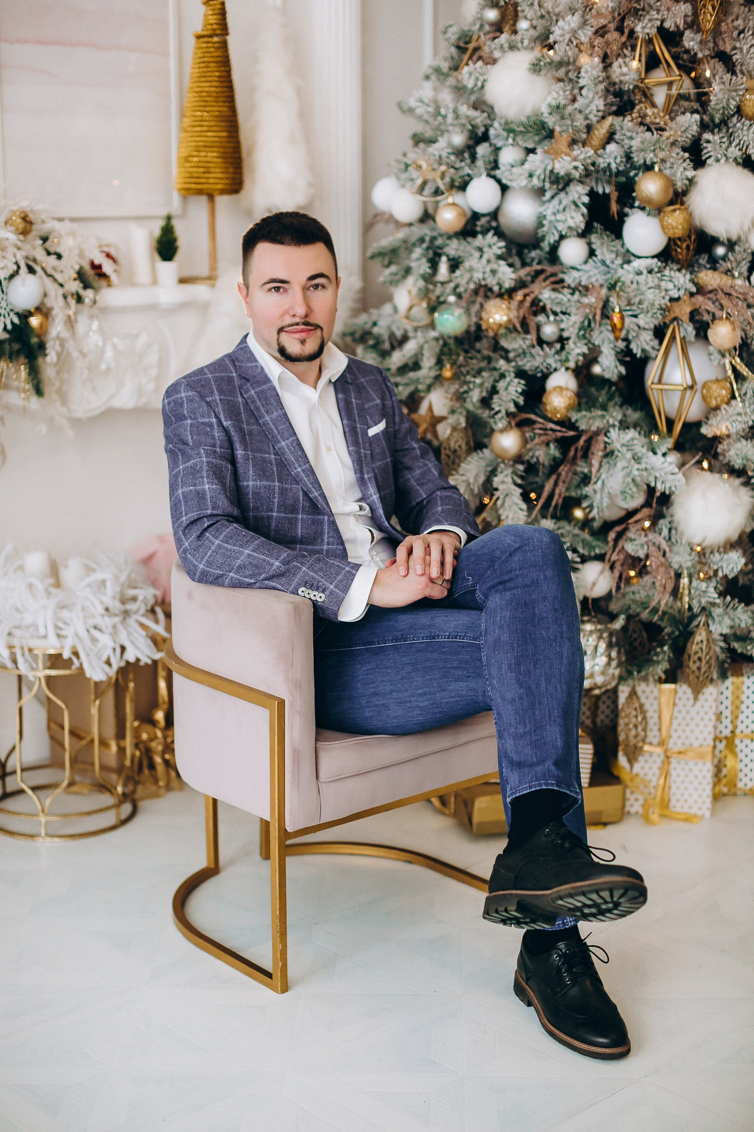 Новогодняя фотосессия в студии. Семейный, детский и школьный фотограф в Москве Рудницкая Анна