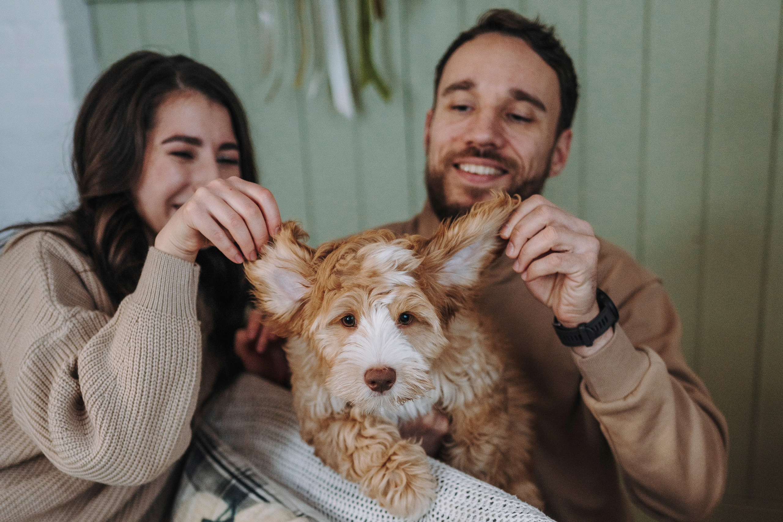 Мёрфи, Таня и Антон. Фотограф анималист в Спб недорого Олеся Майорова