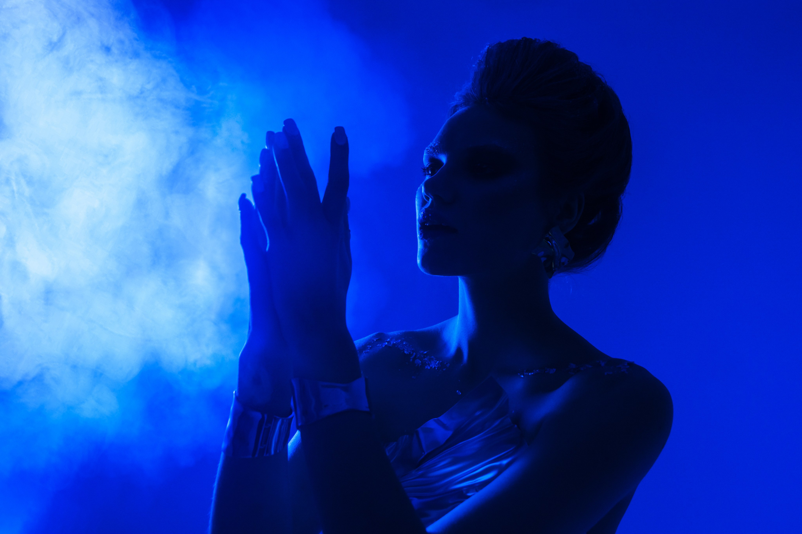 Загадочный силуэт, окутанный морозной дымкой.