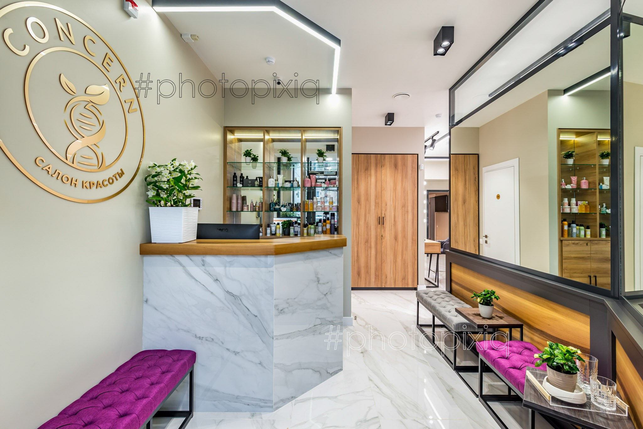 Интерьерная съёмка салона красоты CONCERN. Интерьерная съёмка и виртуальные туры — Интерьерный фотограф Кузнецов Сергей (photopixiq)