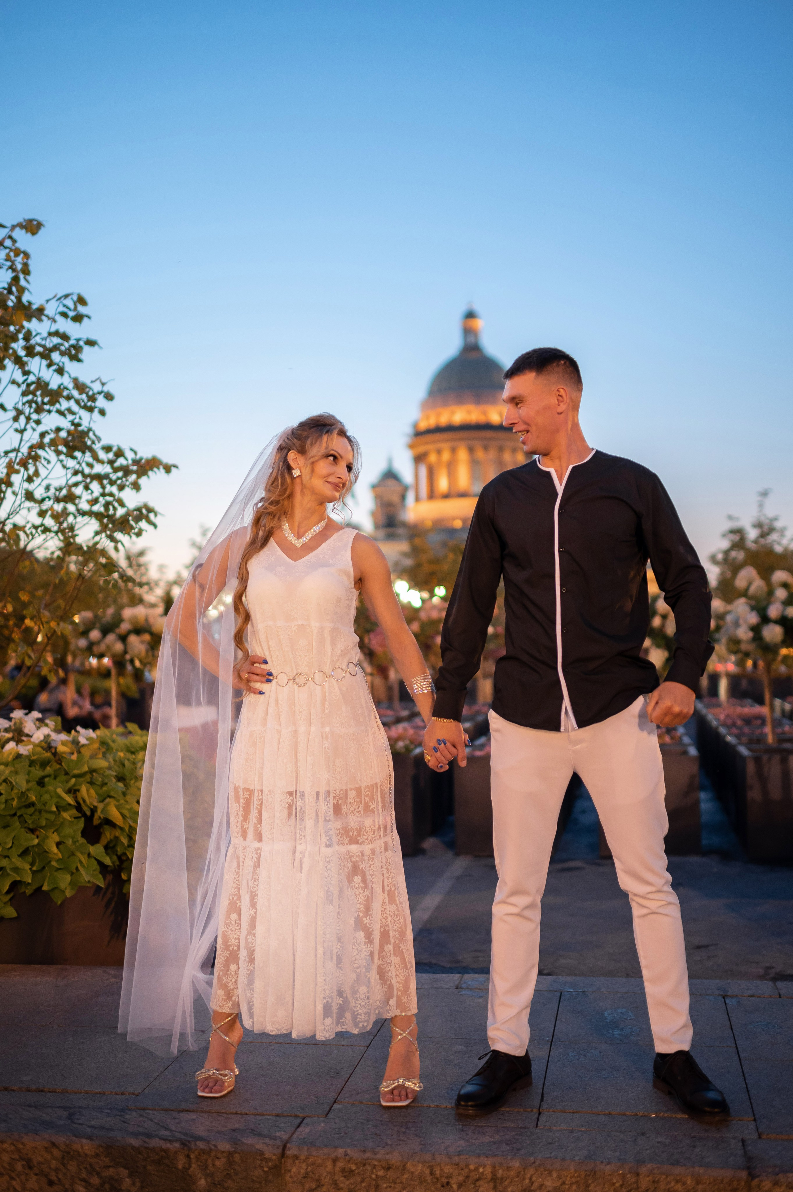 Екатерина и Андрей (свадебная фотосессия в вечернем Петербурге). Портретный, семейный и свадебный фотограф в Санкт-Петербурге и в Пушкине Ширяев Денис