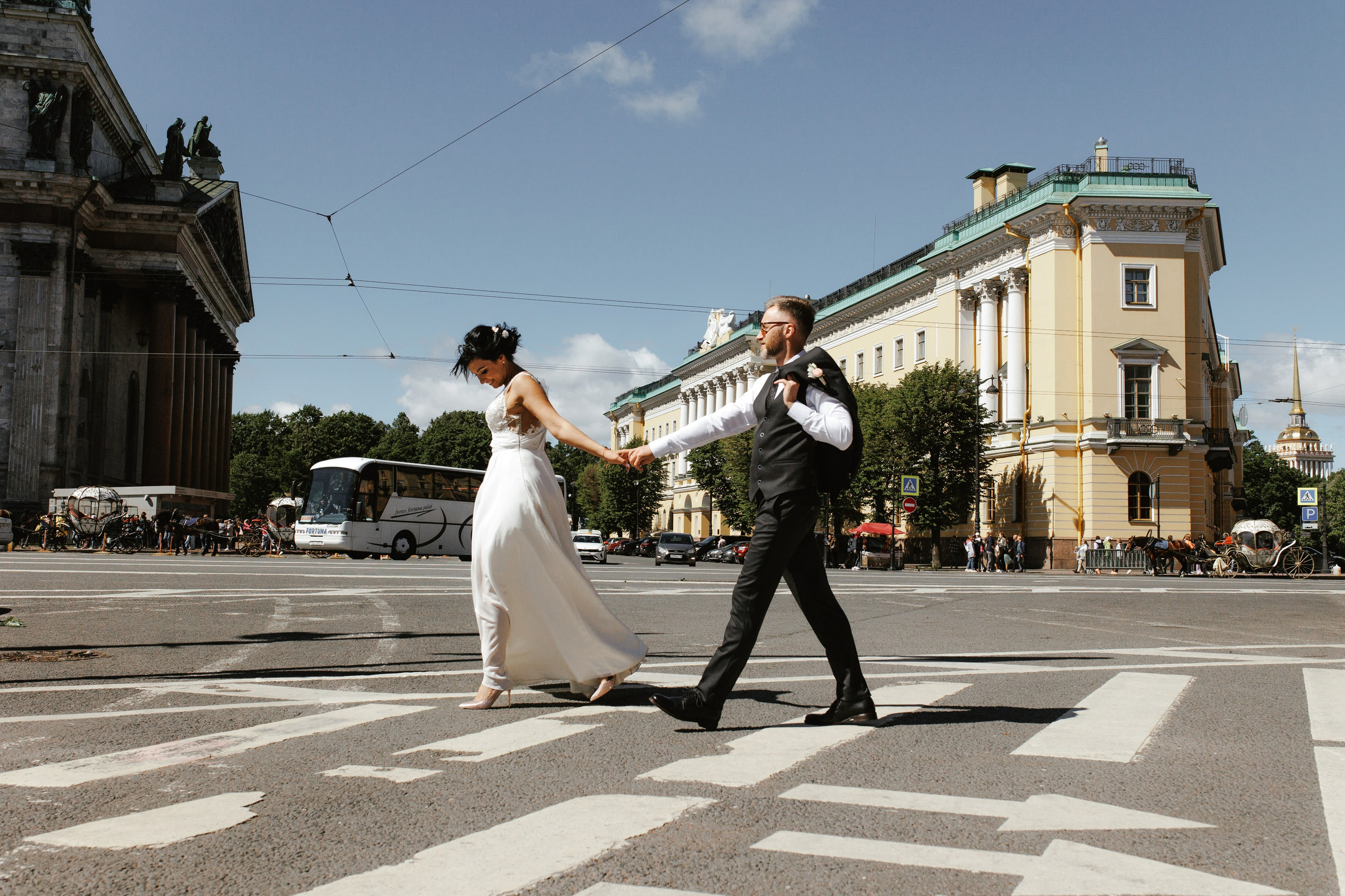 Свадьба в Питере весной. Свадебный фотограф СПБ