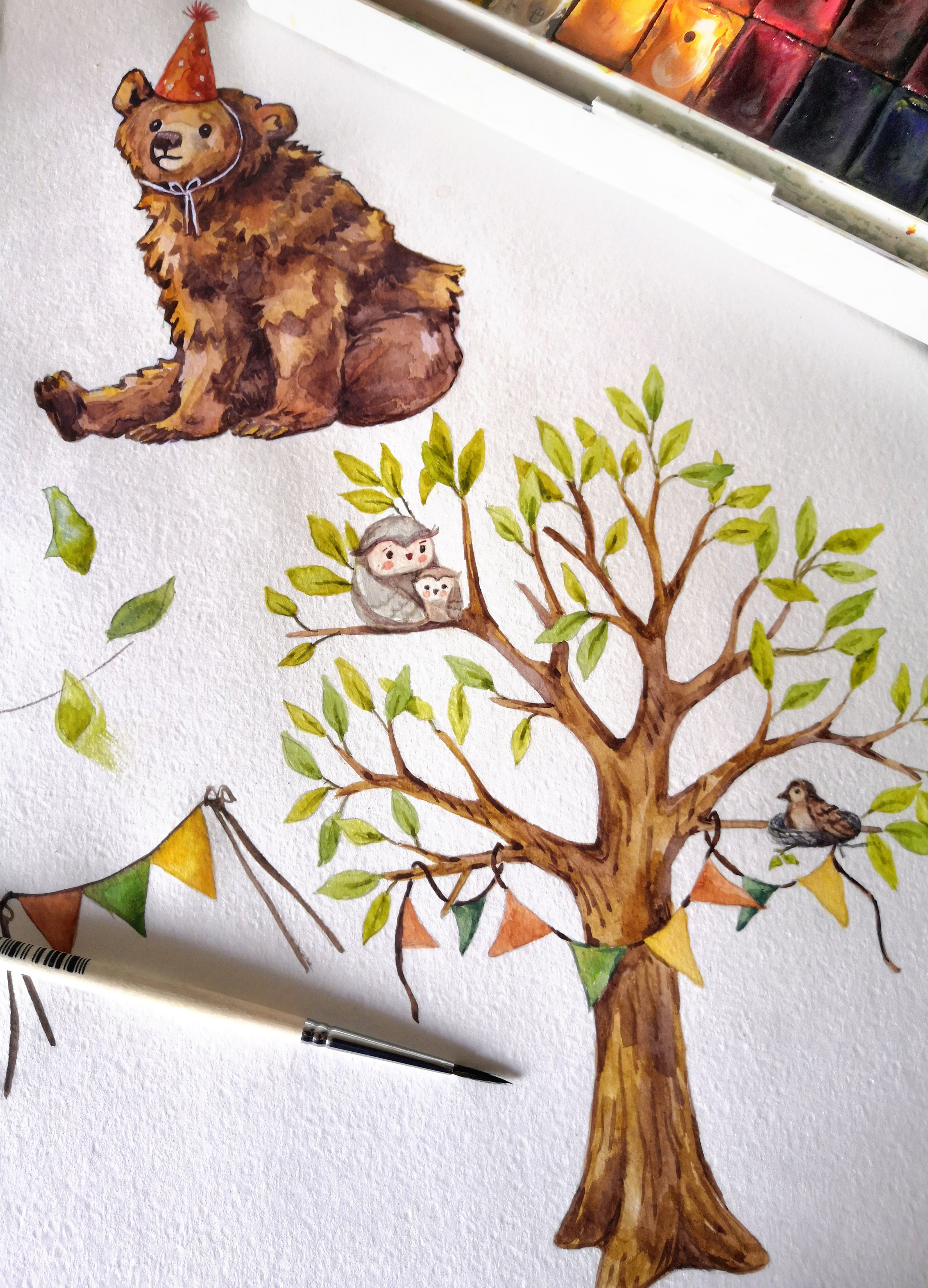 Подготовка к празднику. Роспись стен и декор в детских комнатах Москва и Подмосковье