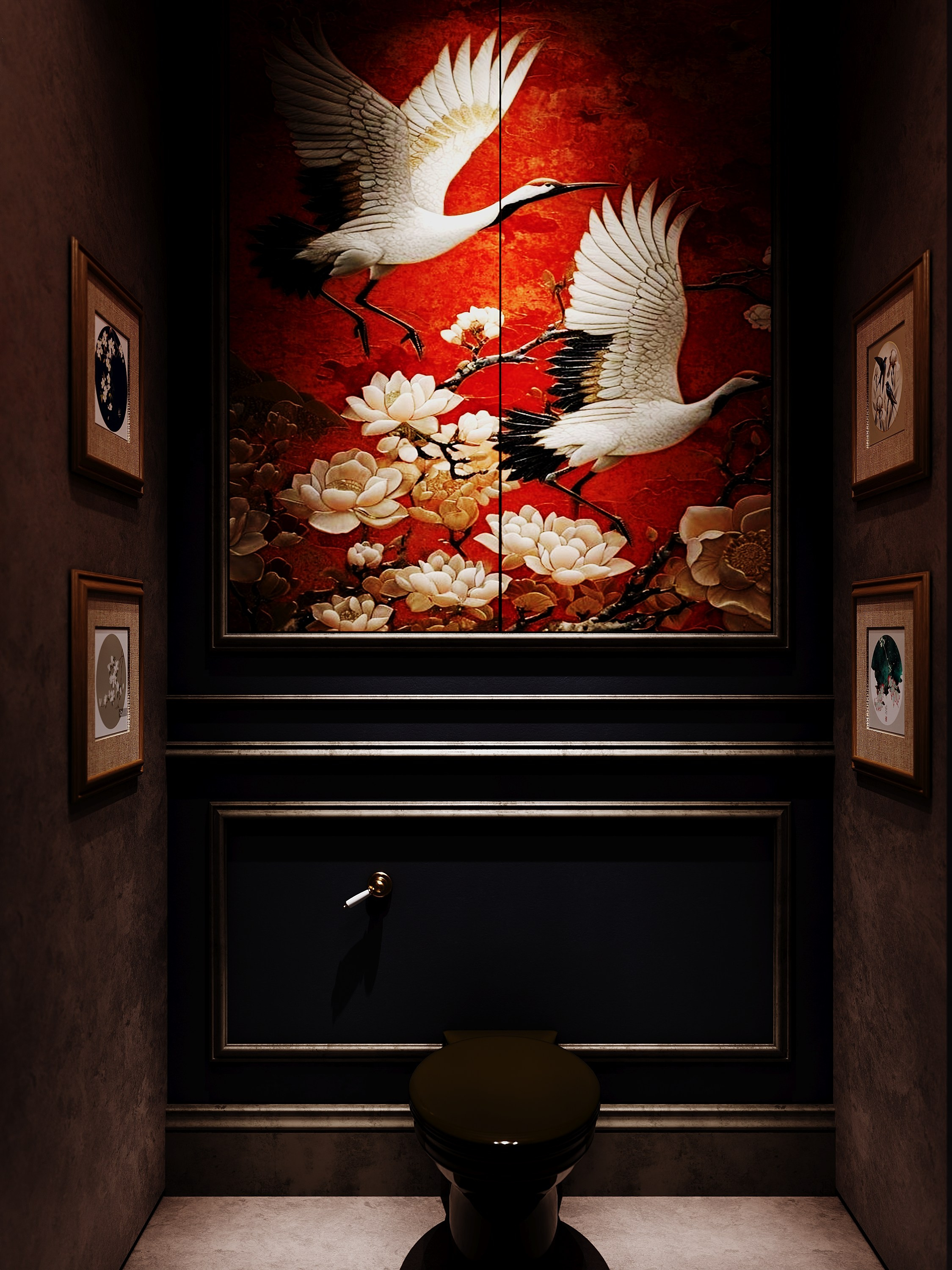 Гостевой санузел. Визуализации интерьера