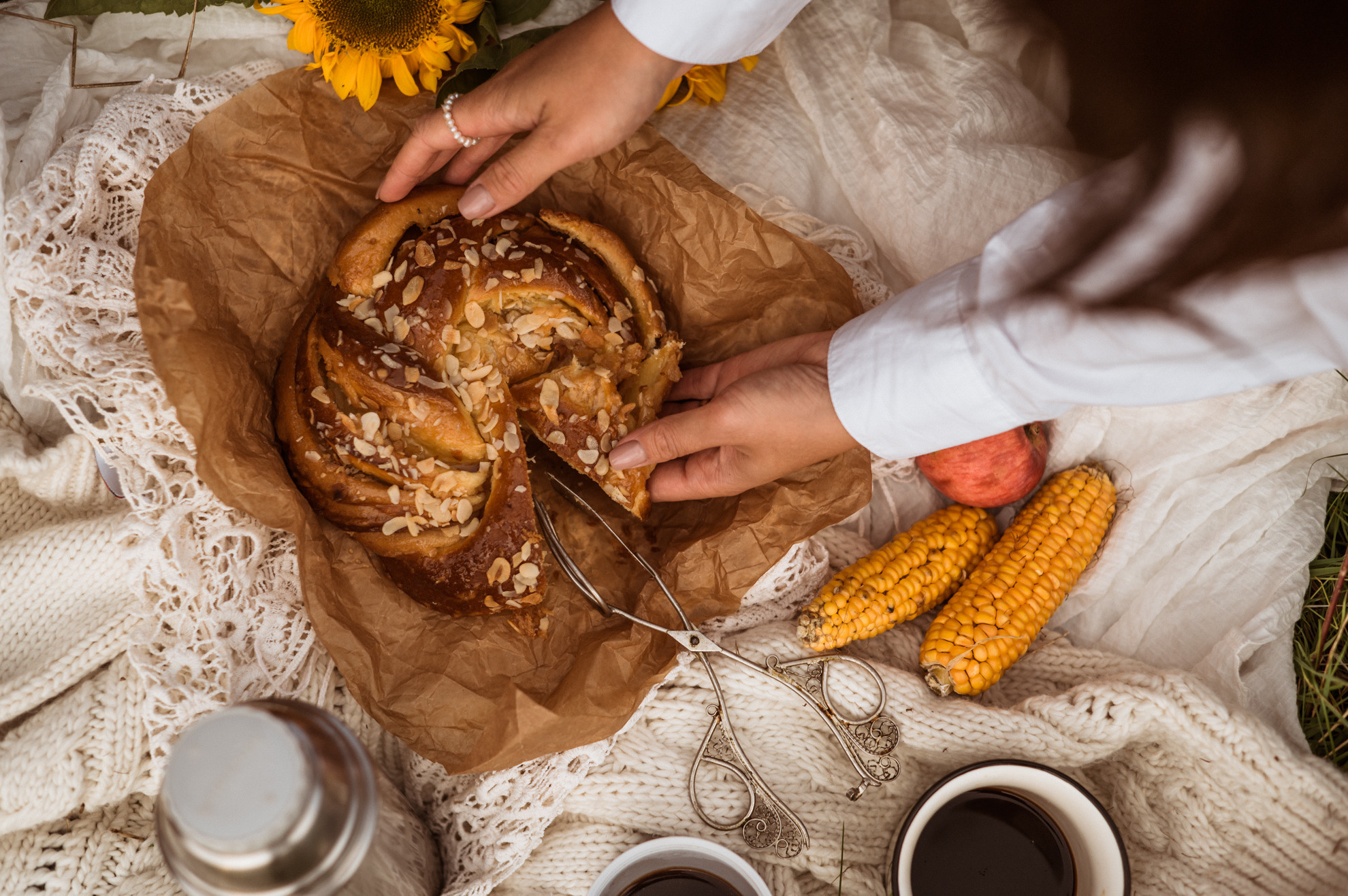 Picknick im Feld. Hochzeitsfotografin Leipzig Dresden