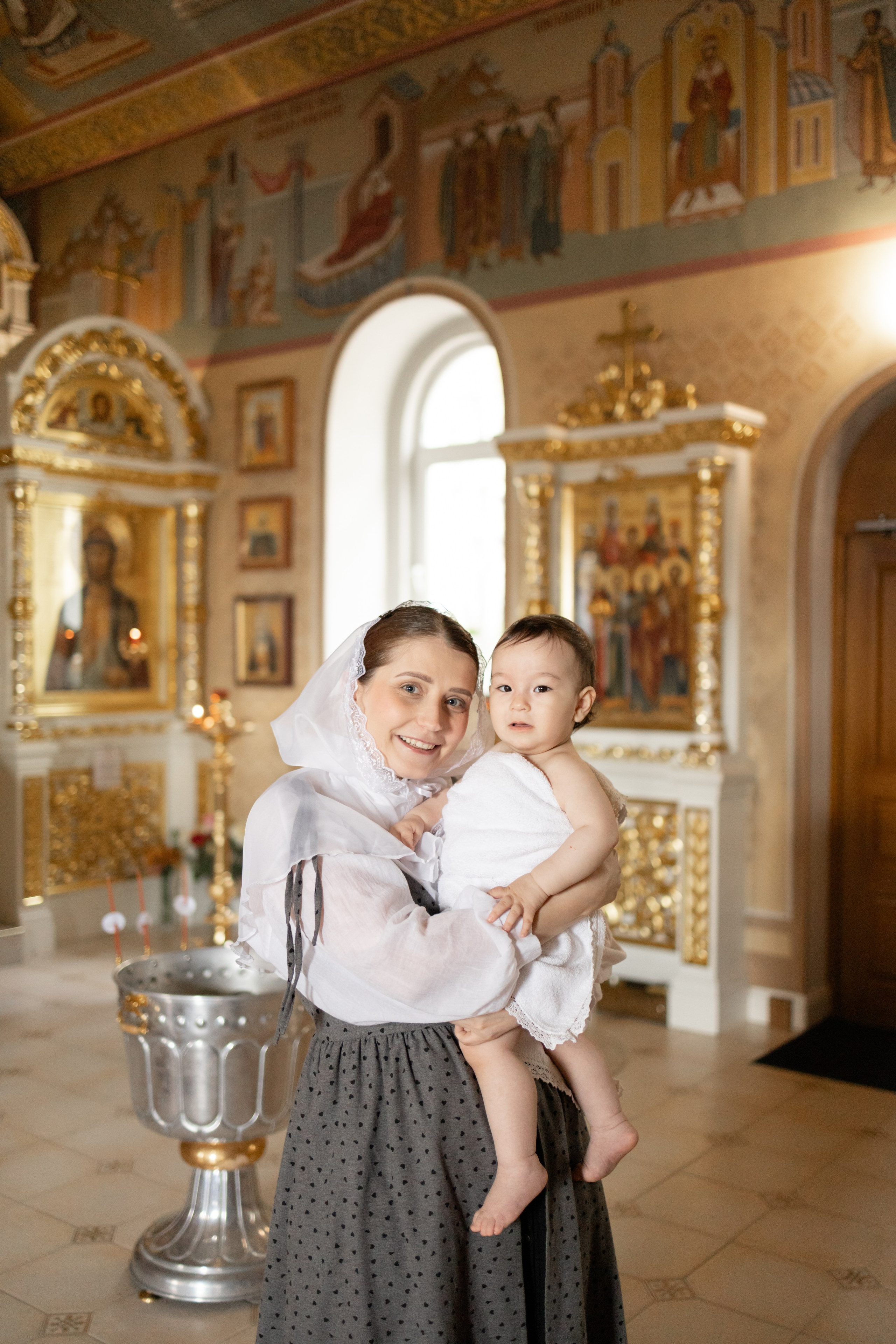 Таинство Крещения Мишель. Фотограф новорождённых Newborn Москва