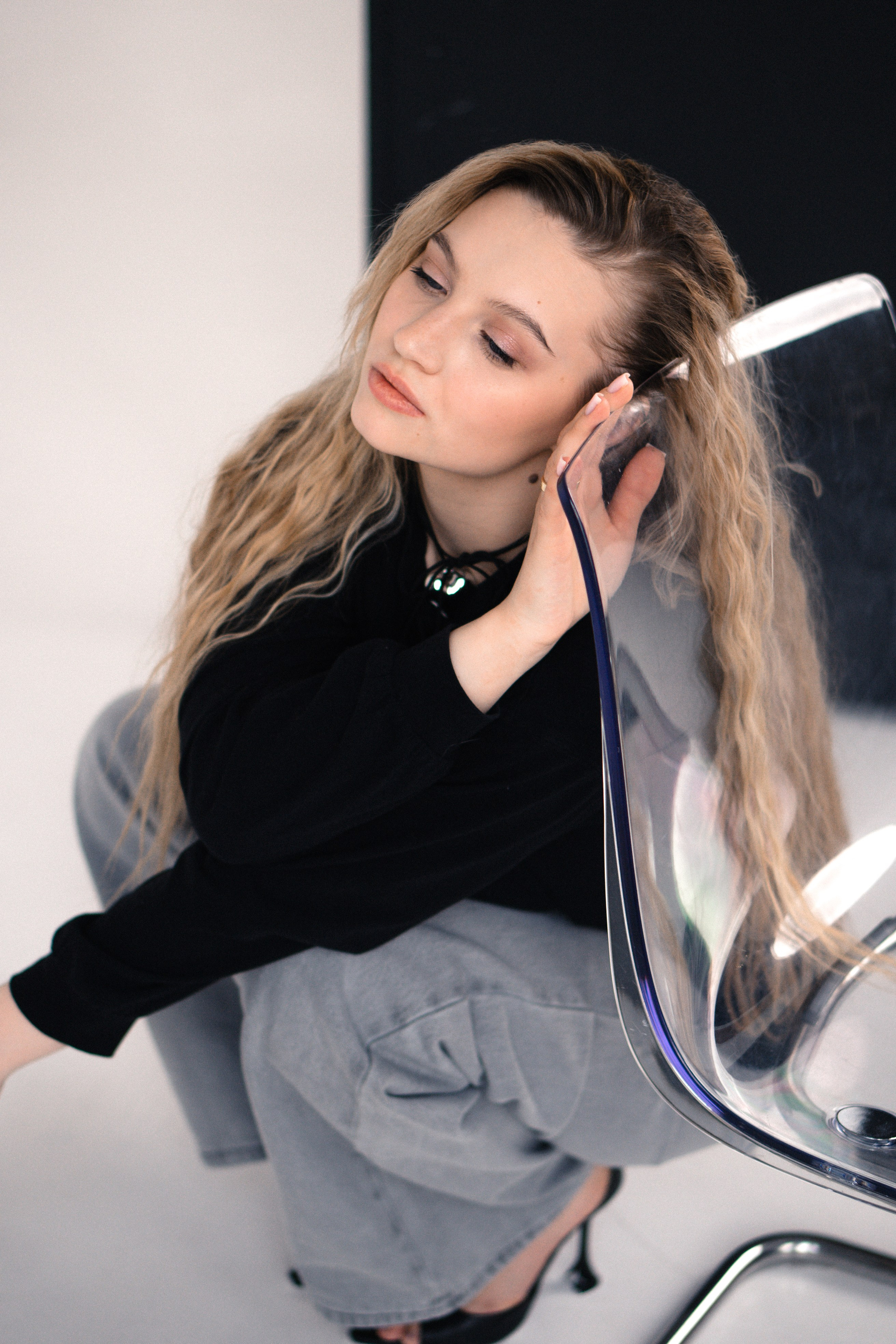 Персональная женская фотосессия в студии. Фотограф Москва