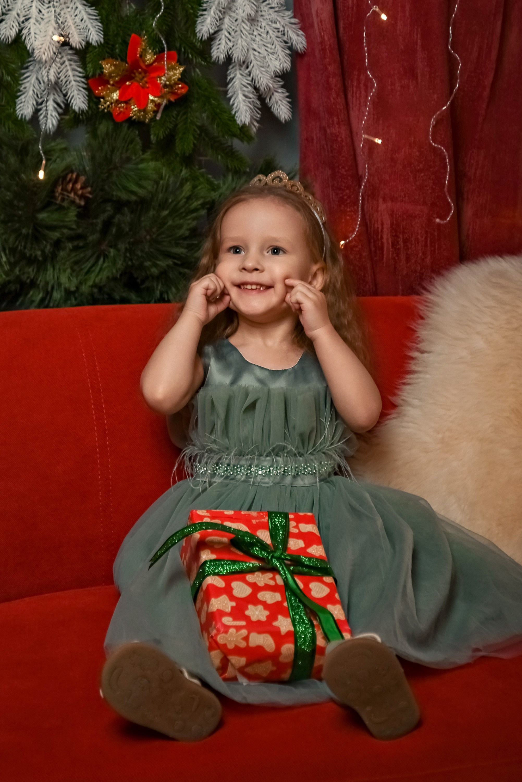 Новогодняя семейная фотосессия 2026 г. Фотограф Тула творческие фотосессии недорого Ольга Ромашина