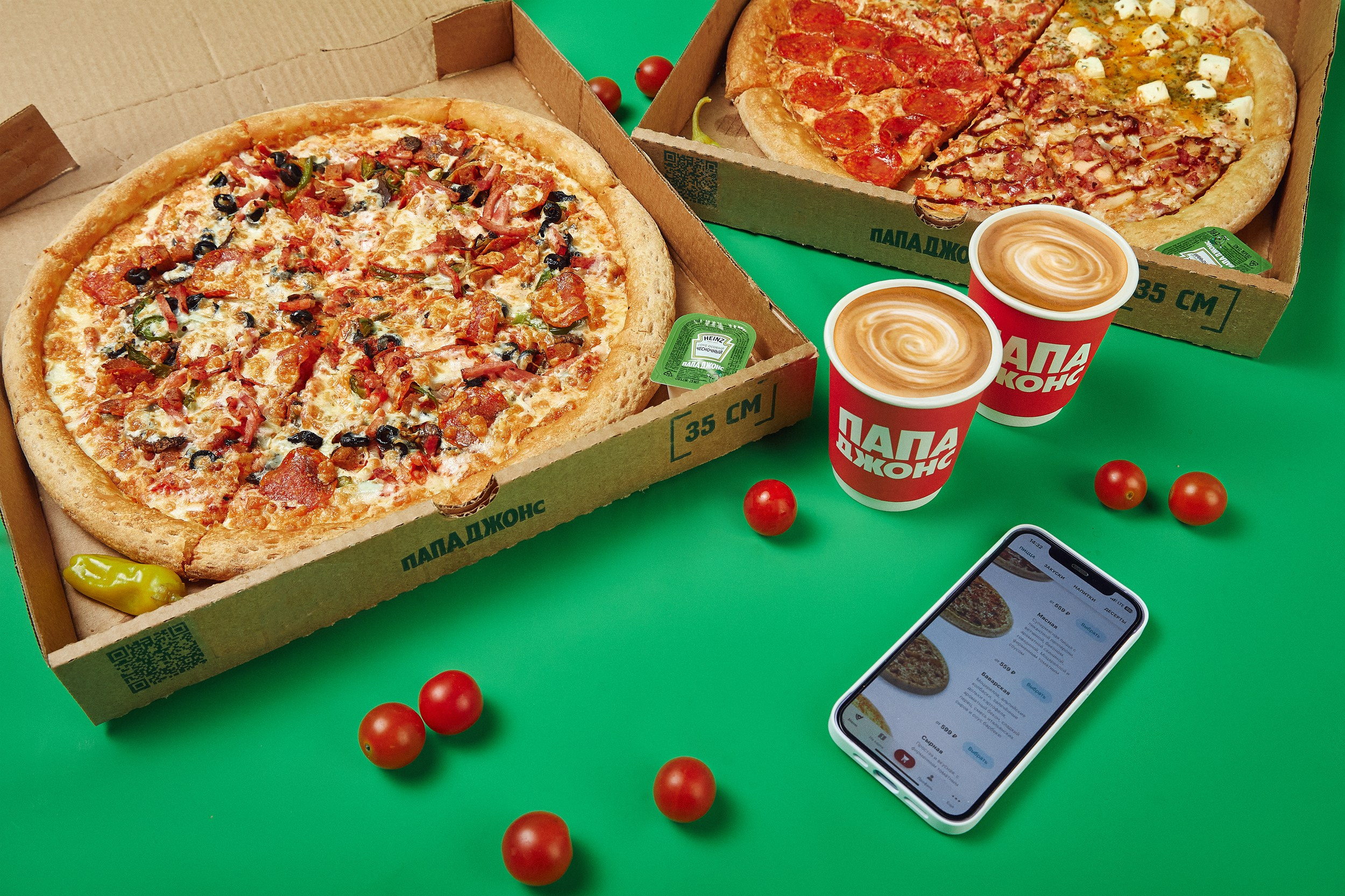 Съёмка для сети ресторанов «Папа Джонс»