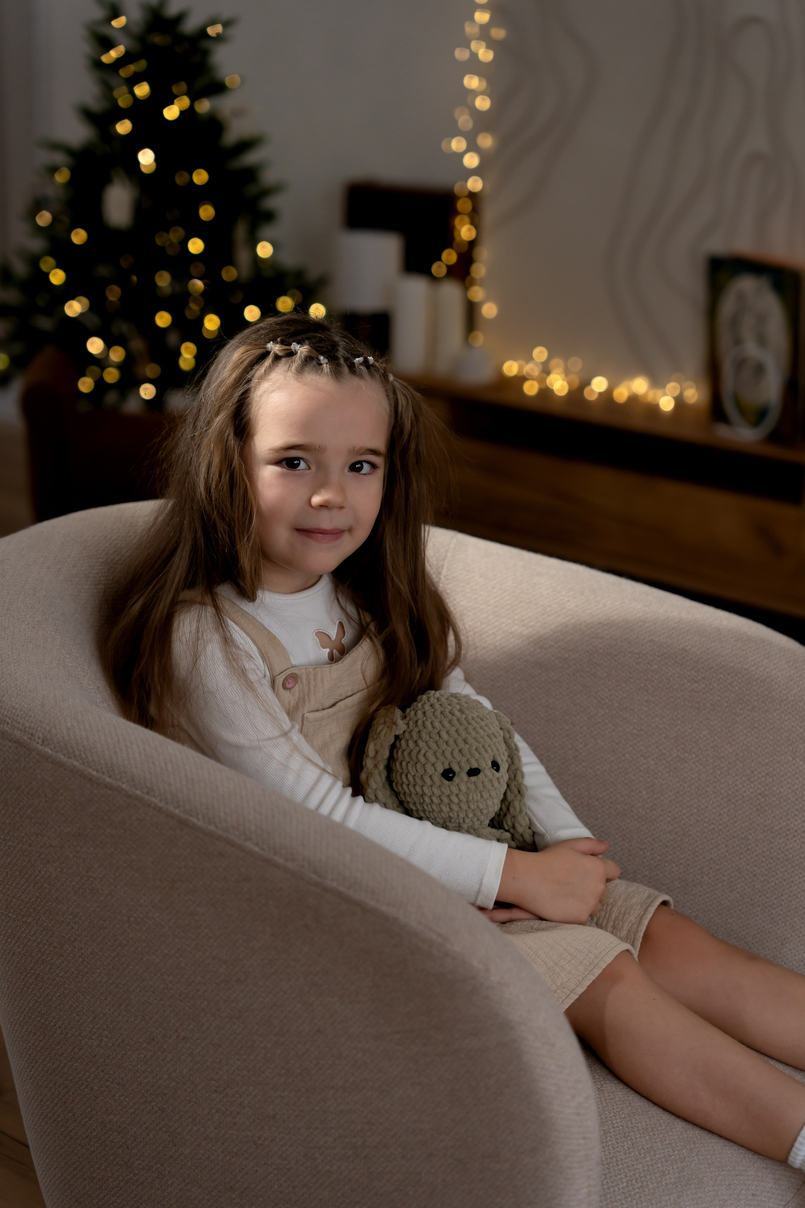 Красивая новогодняя фотосессия для Каролины и родителей. Фотограф в Красноярске. Юлия Чаушанская