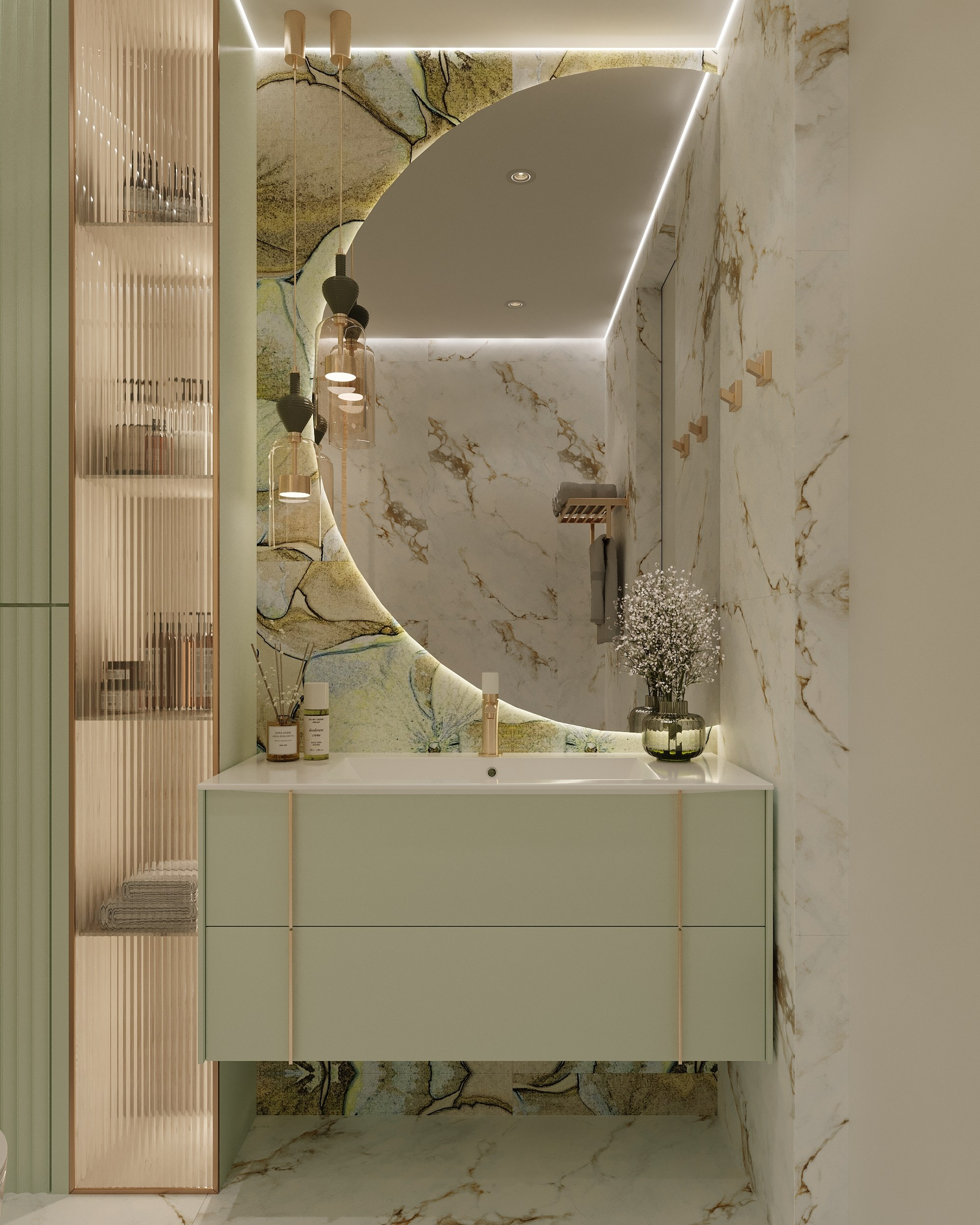 Квартира (санузел+детская комната). Королёва Анастасия | 3D визуализатор