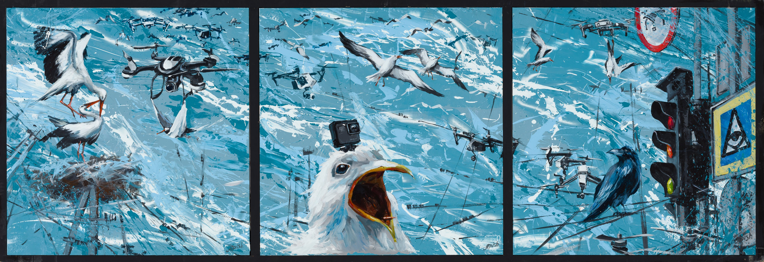 «Сначала был простой стул, потом электрический» - художник Алексей Апиш (мдф, акрил, 60x180 см, 2023)