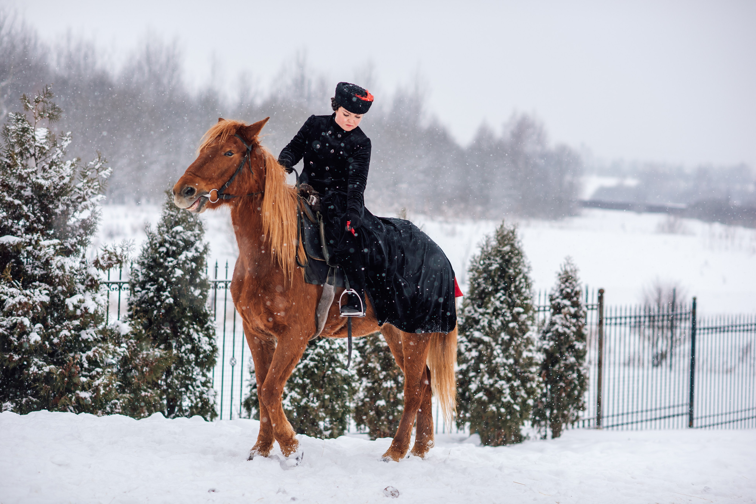 Зимняя парфорсная охота. Фотограф Диана Вальтер