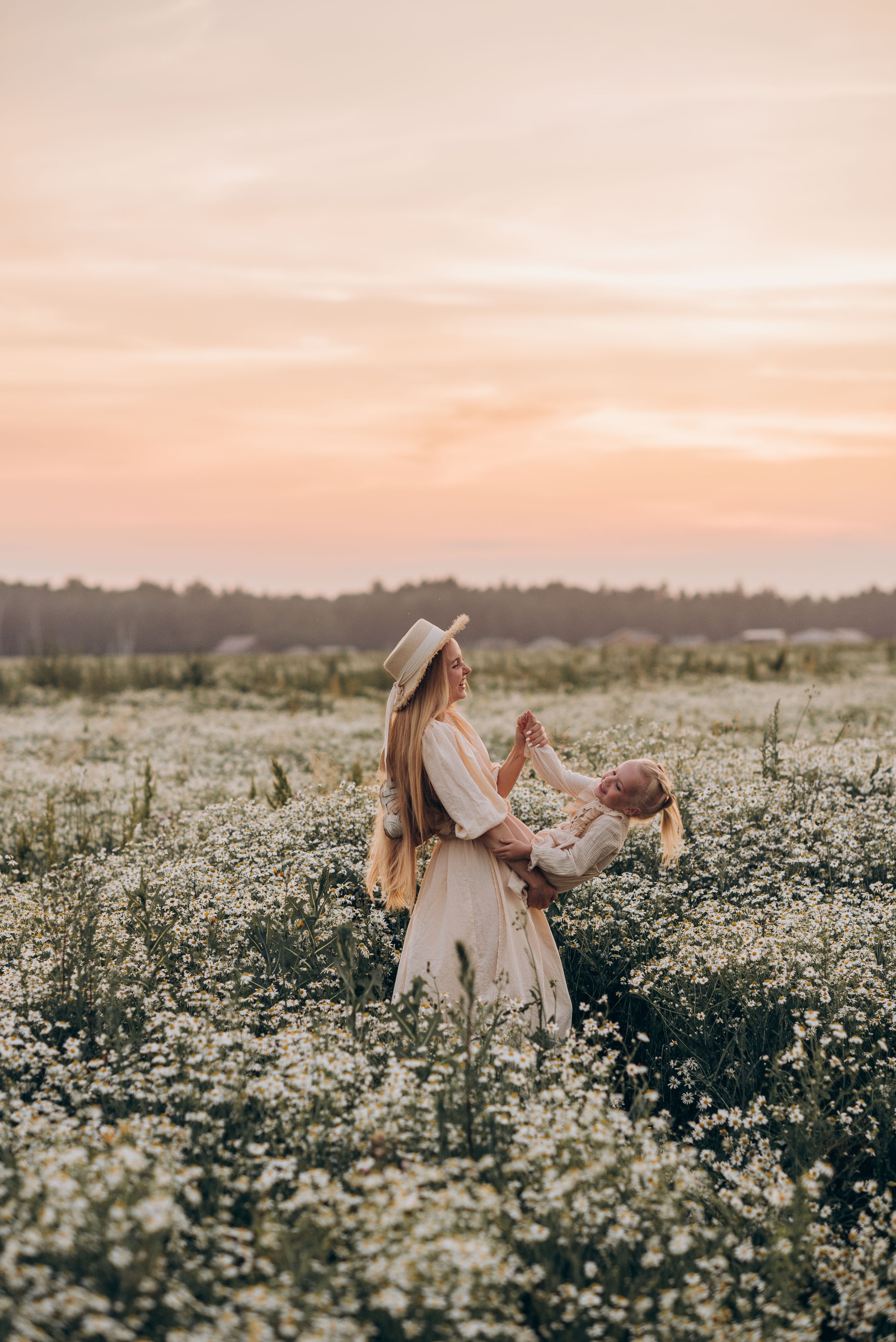 Закат в ромашках. Семейный фотограф в Домодедово и Москве Елена Пичугина