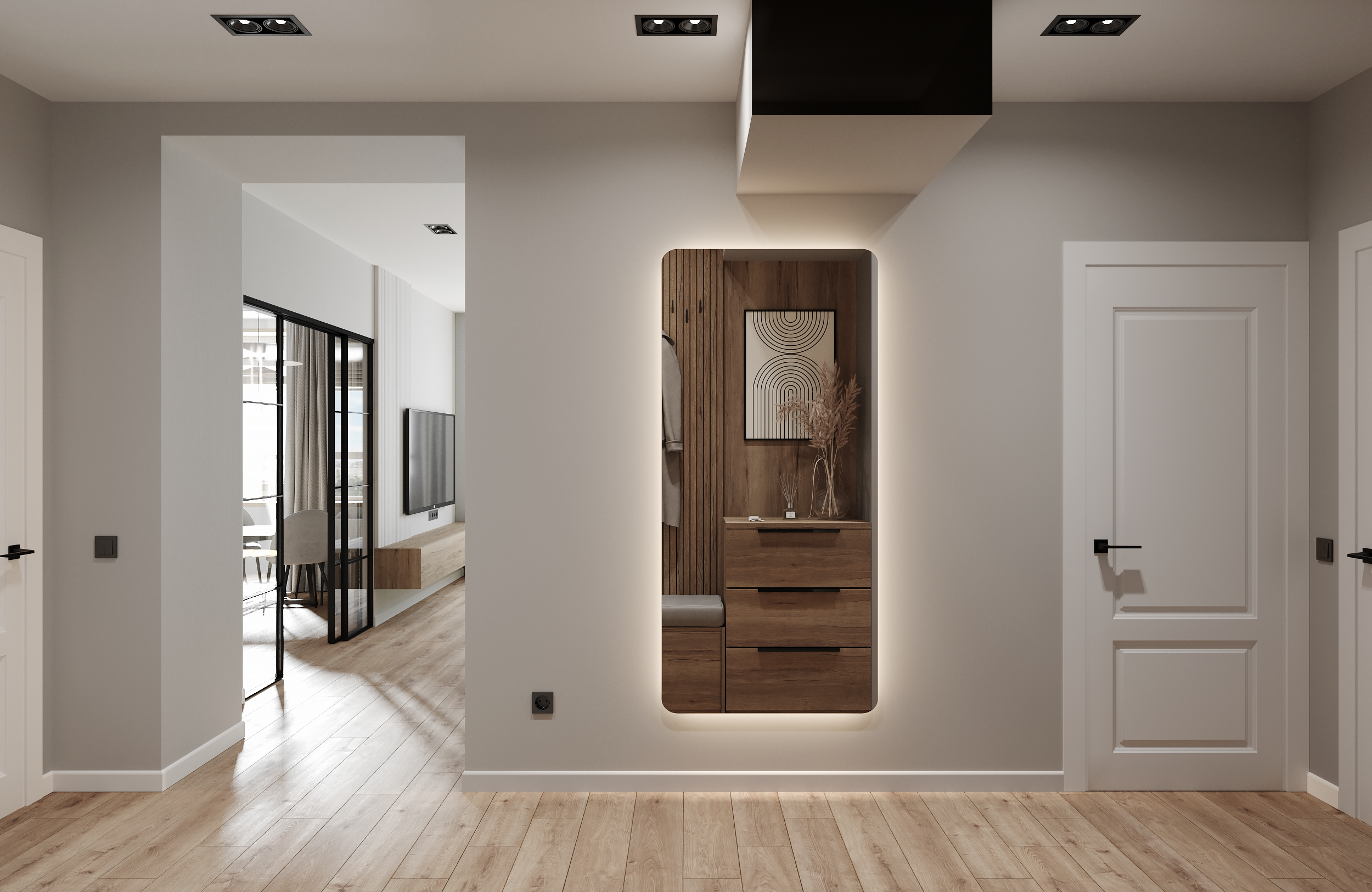 Flat in Taganrog. Дизайн интерьера | 3D визуализация | Миланская Марина