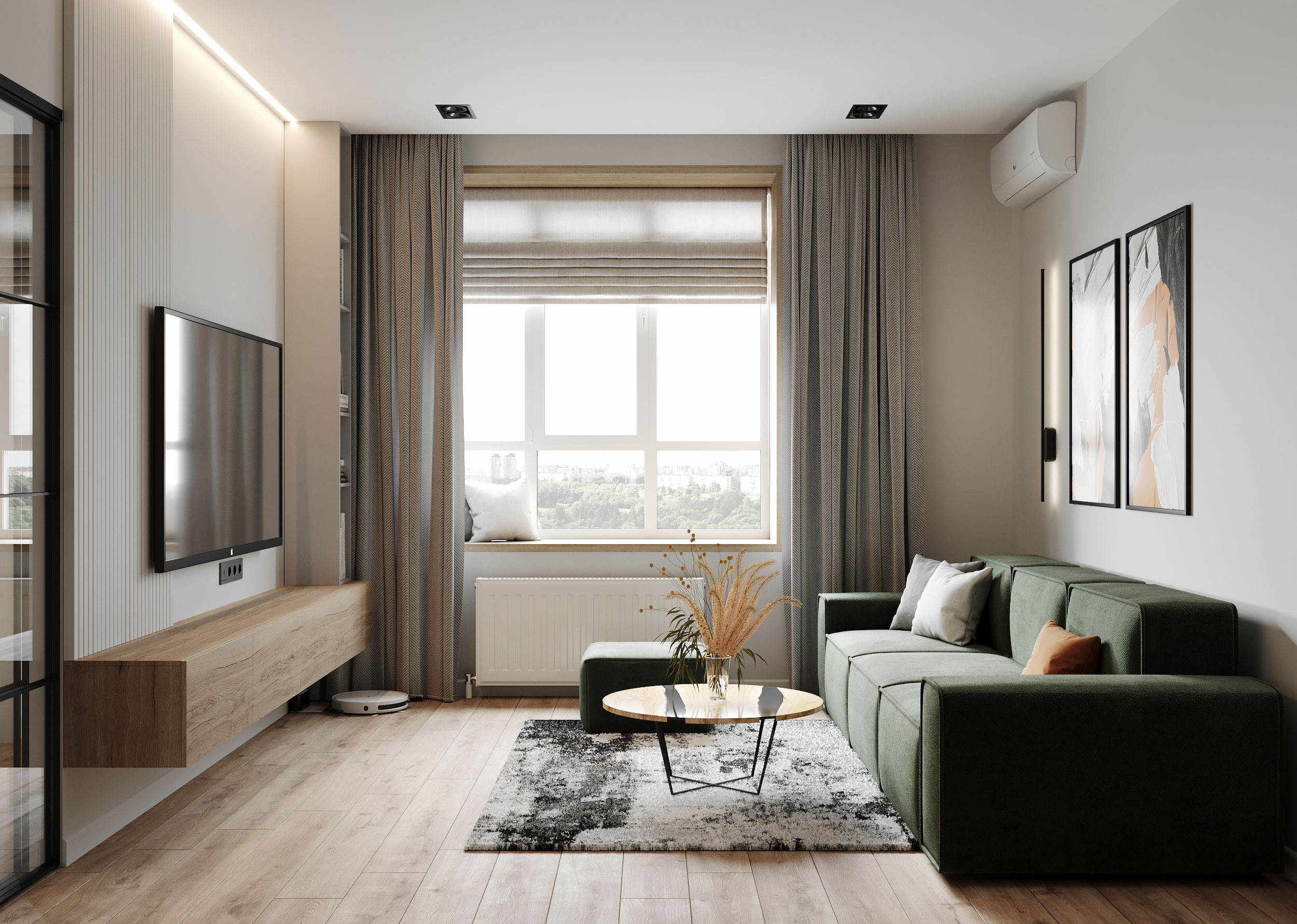 Flat in Taganrog. Дизайн интерьера | 3D визуализация | Миланская Марина