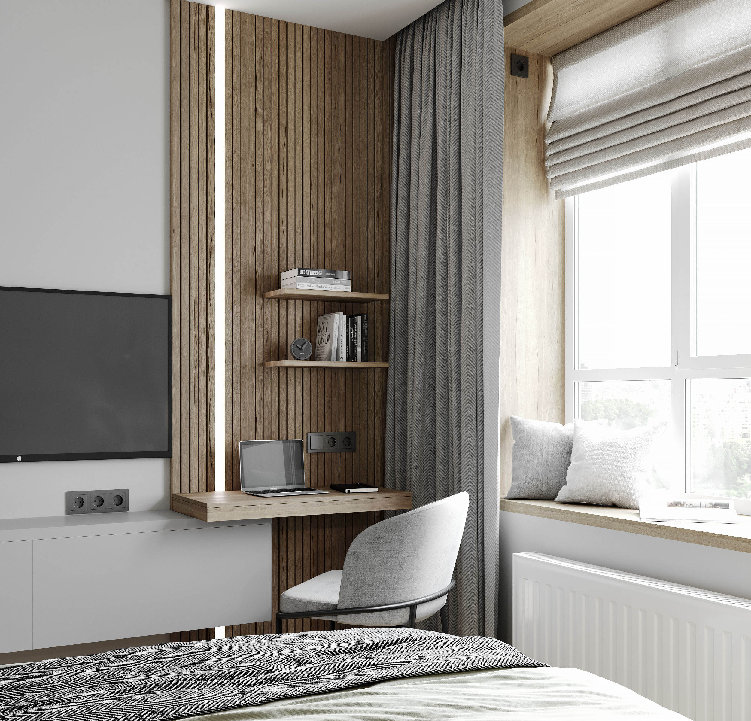 Flat in Taganrog. Дизайн интерьера | 3D визуализация | Миланская Марина