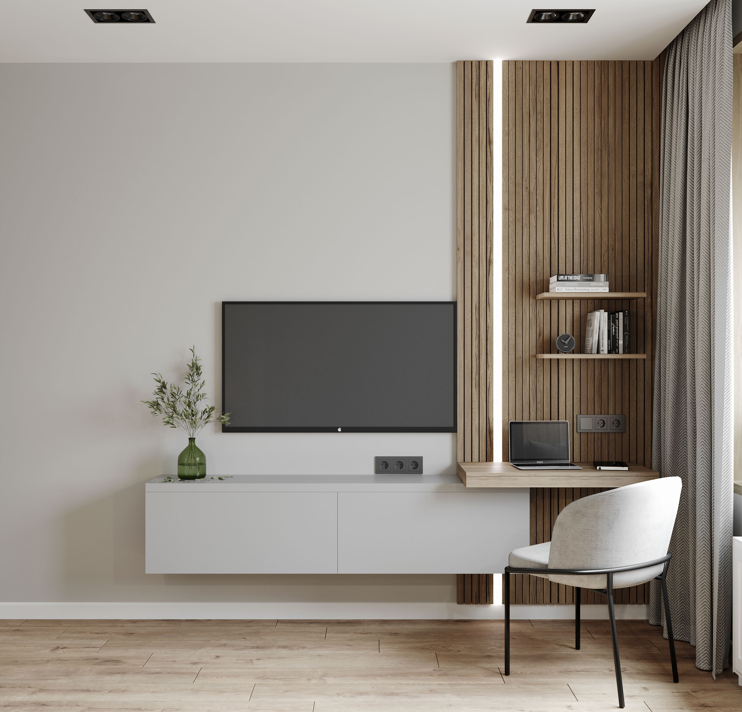 Flat in Taganrog. Дизайн интерьера | 3D визуализация | Миланская Марина