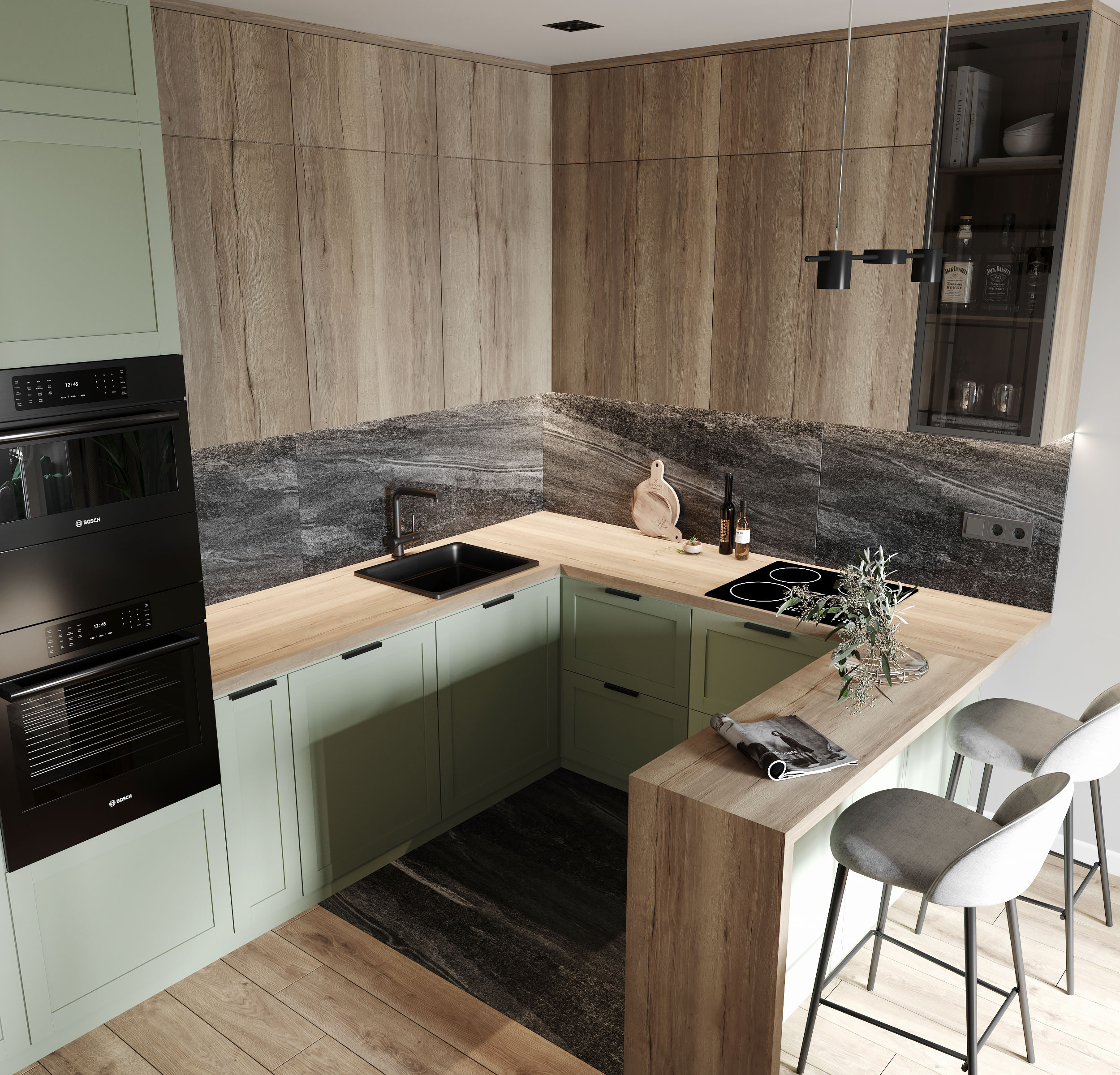 Flat in Taganrog. Дизайн интерьера | 3D визуализация | Миланская Марина