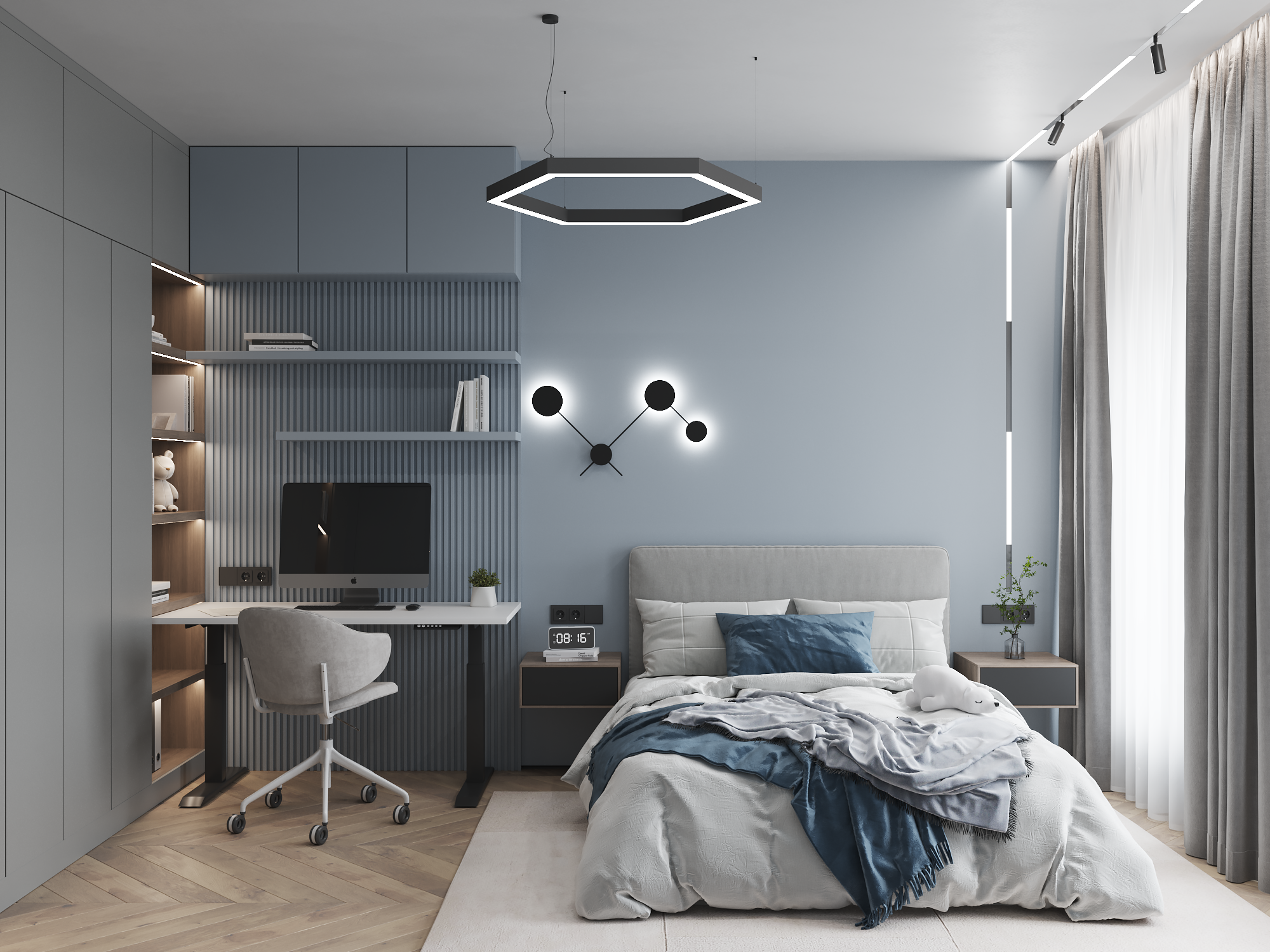 Children room-2 Novaya Riga. Дизайн интерьера | 3D визуализация | Миланская Марина