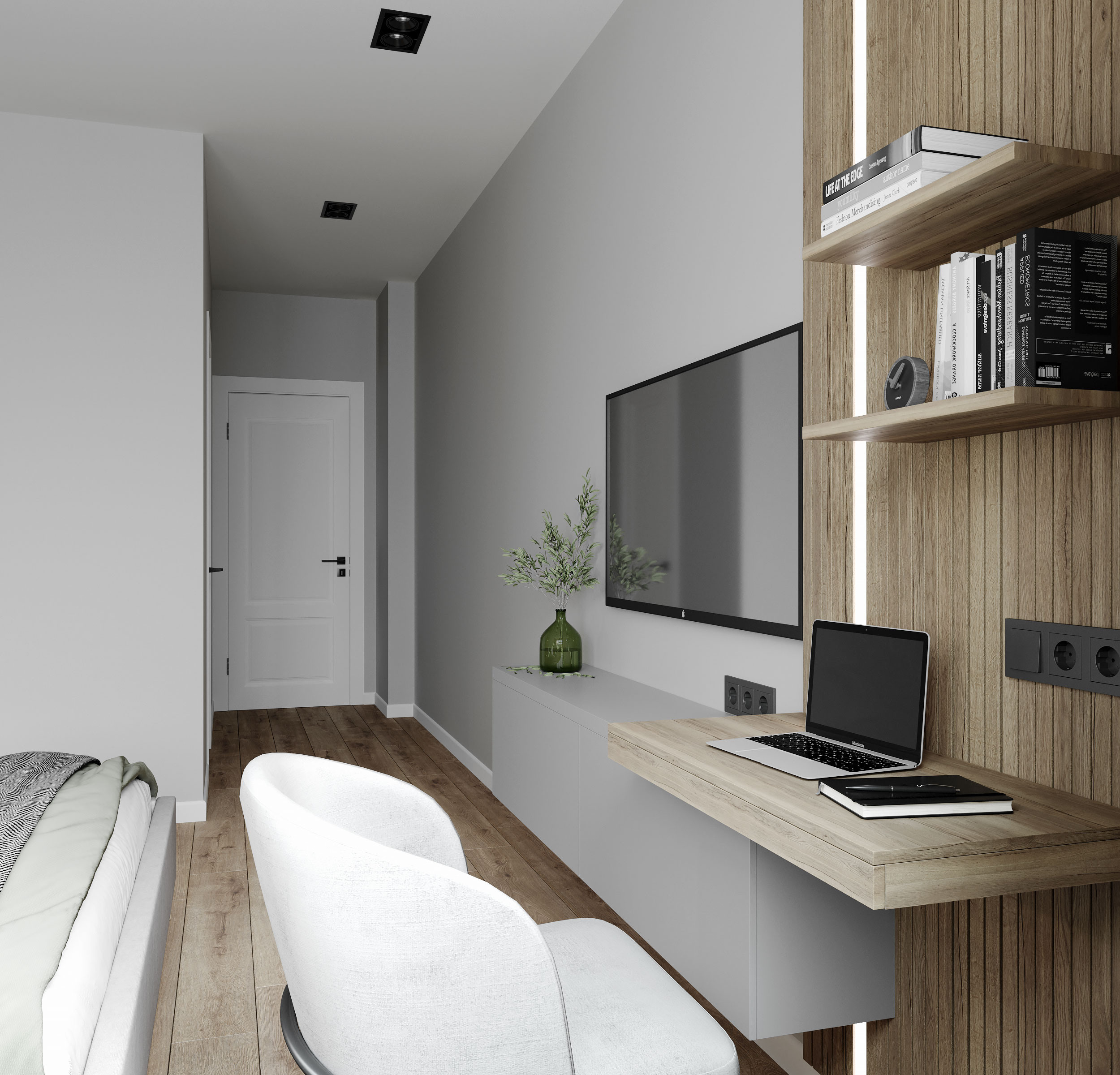 Flat in Taganrog. Дизайн интерьера | 3D визуализация | Миланская Марина