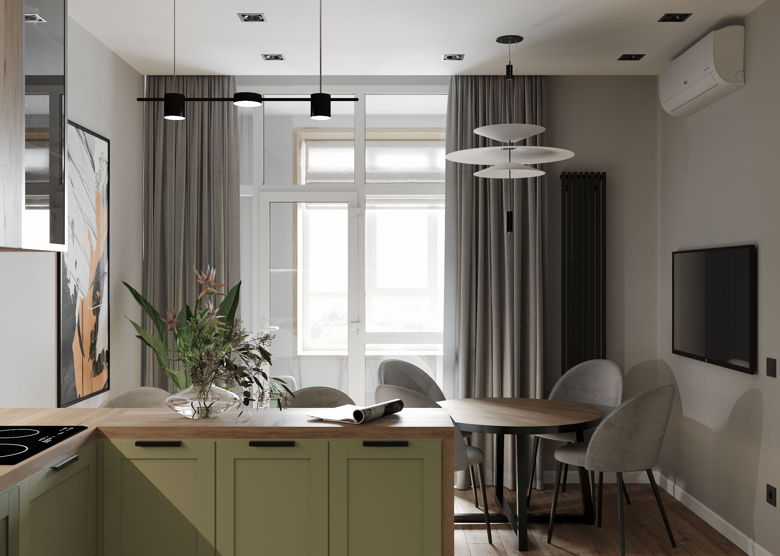 Flat in Taganrog. Дизайн интерьера | 3D визуализация | Миланская Марина